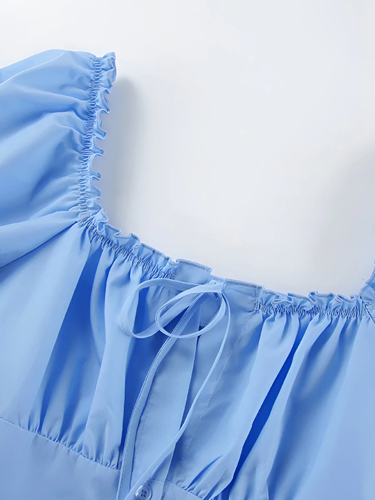 Off-Shoulder Ruffle Trim Short Dress - Image 5