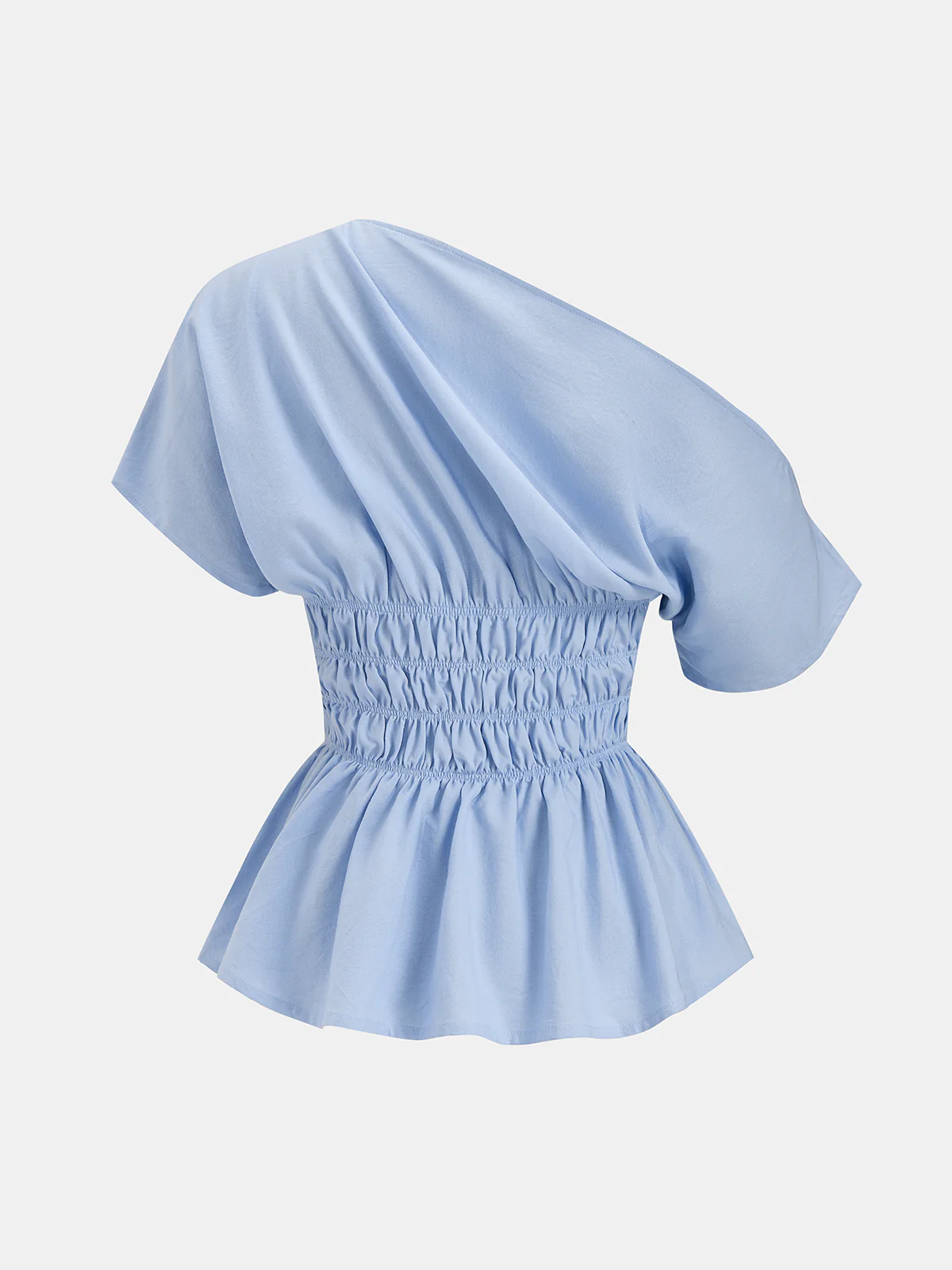 Off Shoulder Smocked Peplum Top & Shorts Set - Image 4