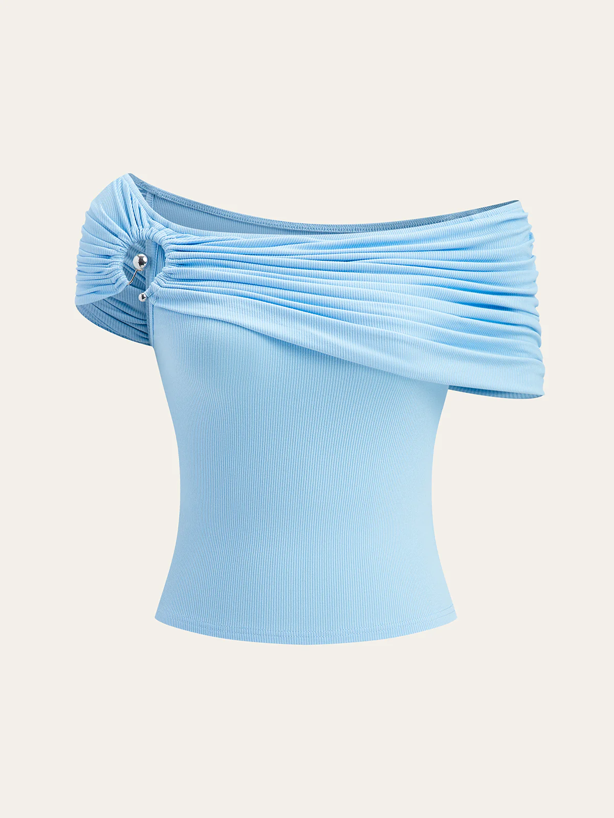 Off-Shoulder Top with Ring Detail