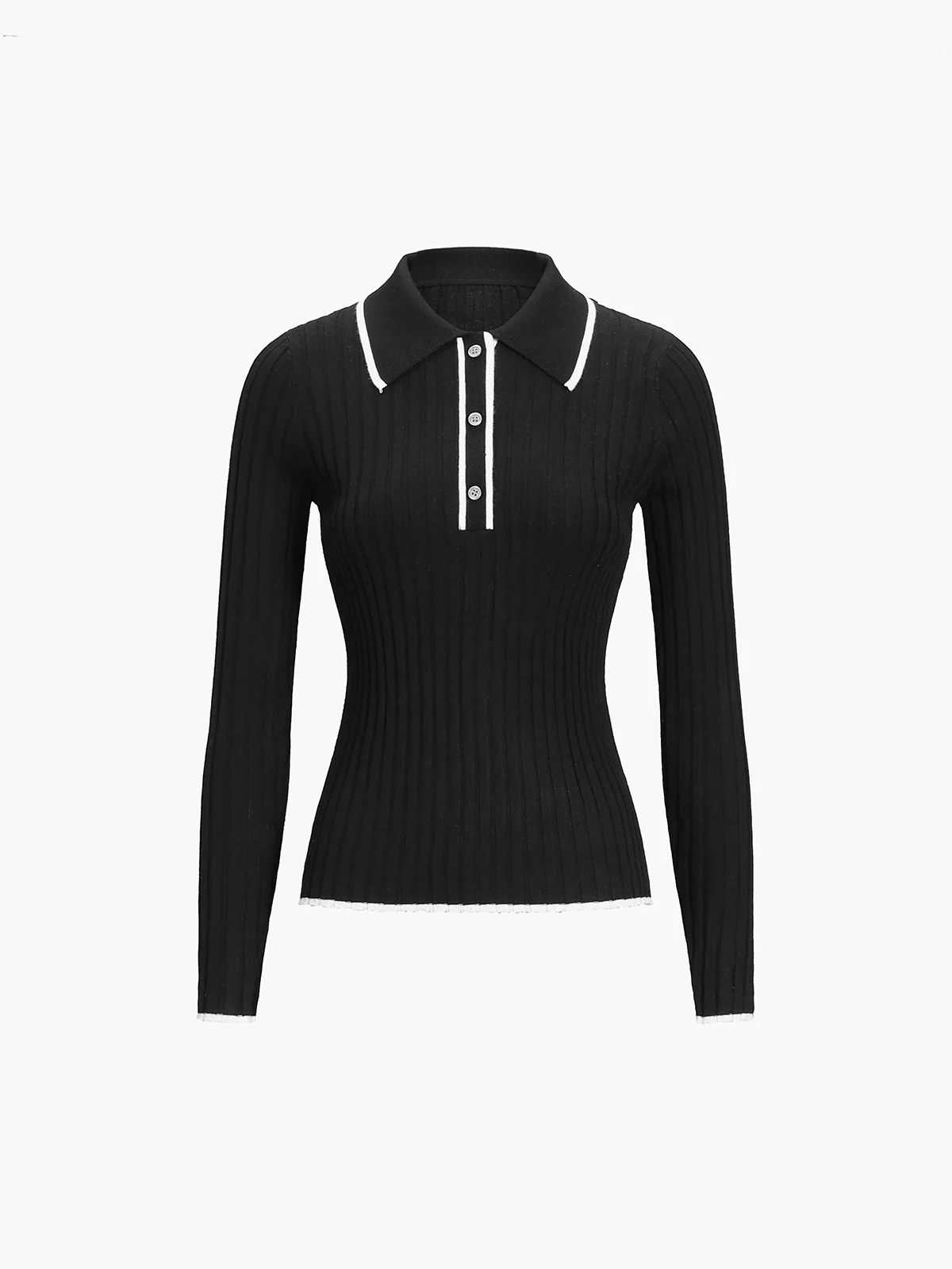 Old Money Aesthetics Polo Knit Top - Image 7