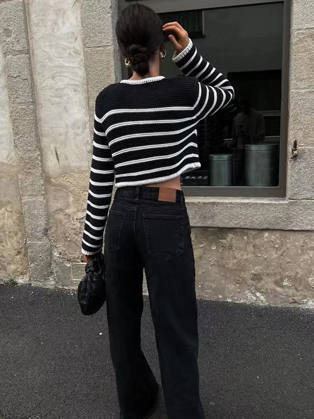 Old Money Aesthetics Stripe Cardigan - Image 4