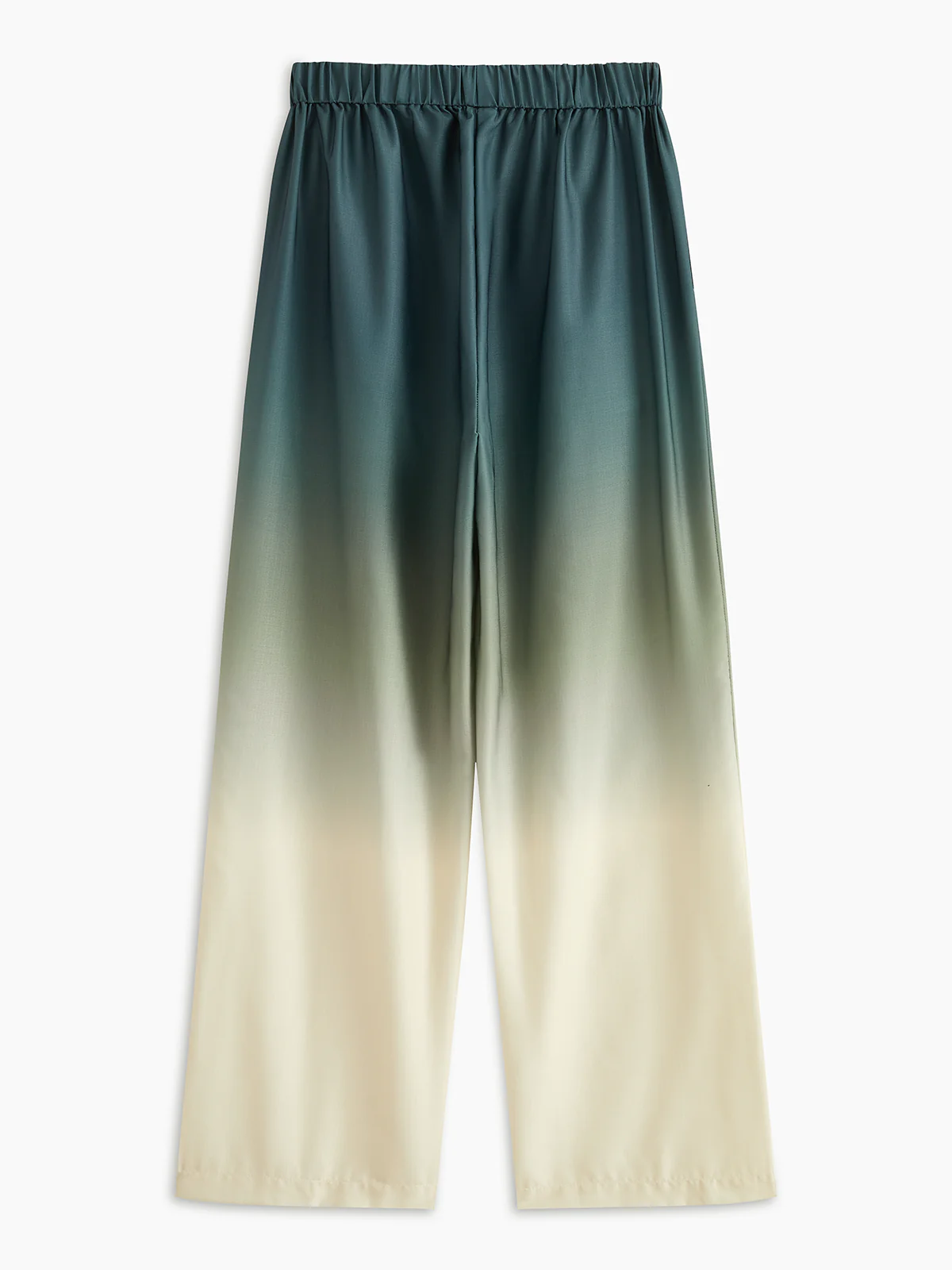 Ombre V-Neck Blouse and Casual Pants Set - Image 5