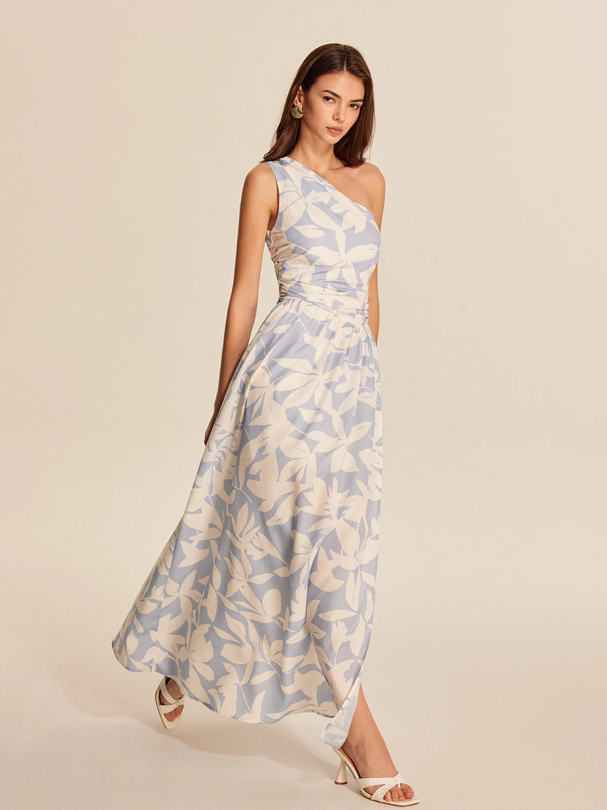 One-Shoulder Floral Dress - Image 4