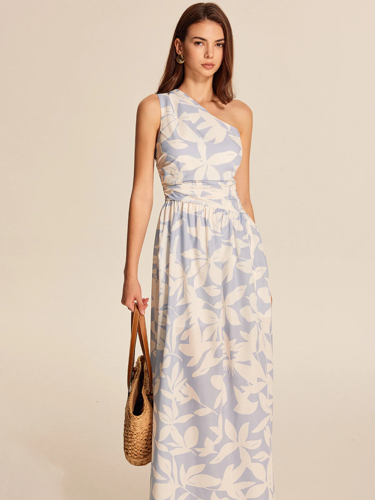 One-Shoulder Floral Dress - Image 6