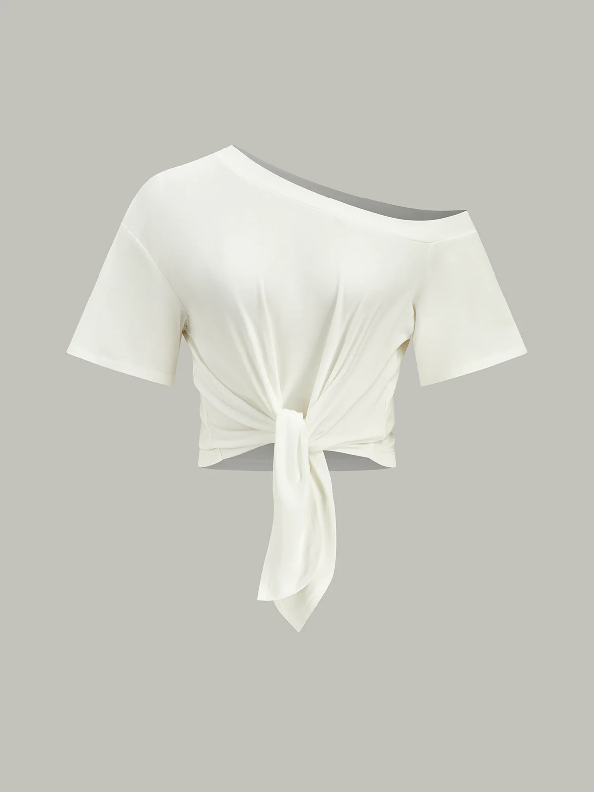 One-Shoulder Knotted Top