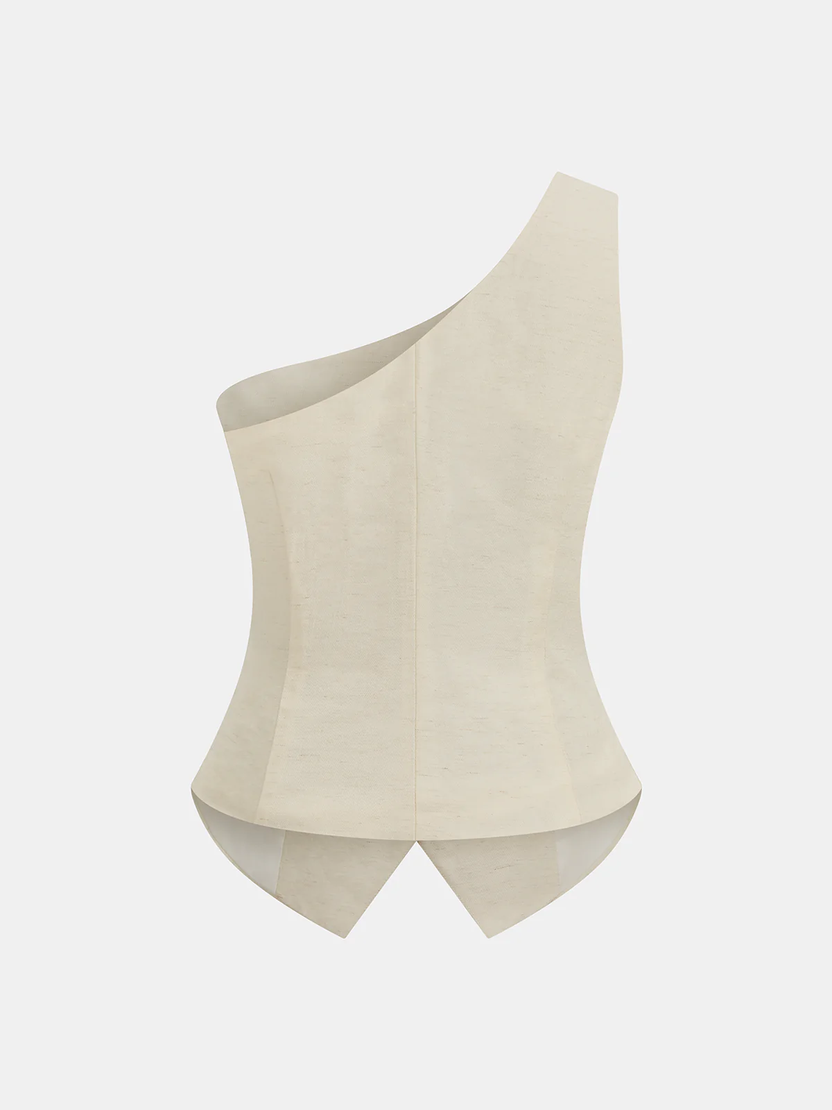 One Shoulder Metal Button Vest & Pants Set - Image 3