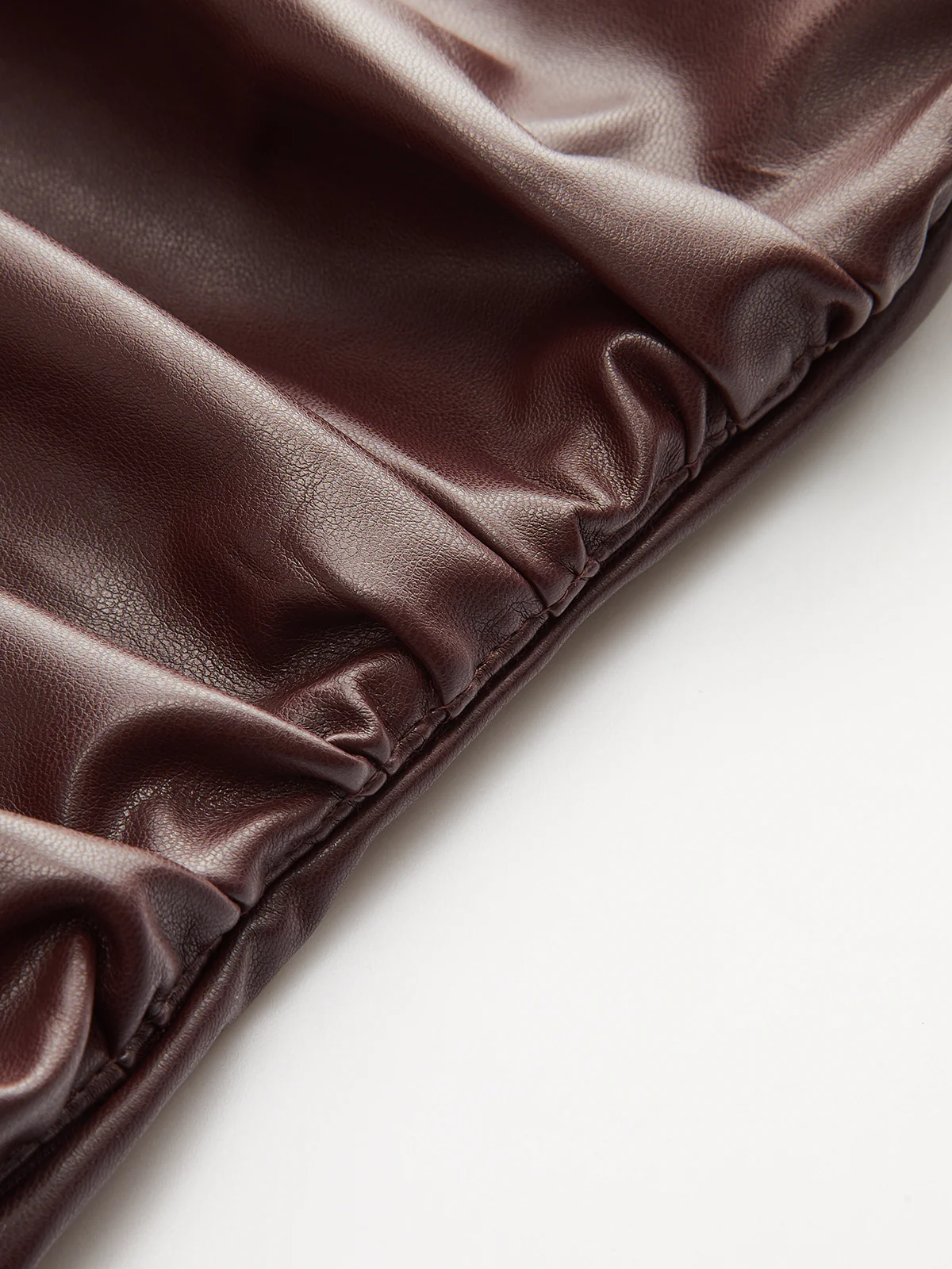 One-Shoulder PU Leather Tank Top - Image 4
