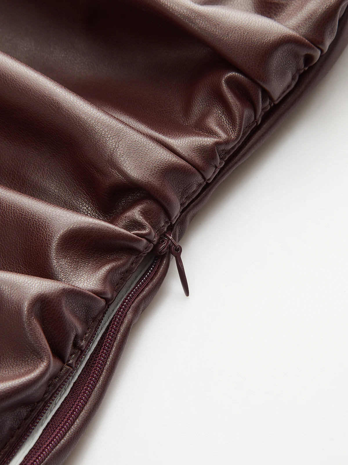 One-Shoulder PU Leather Tank Top - Image 5