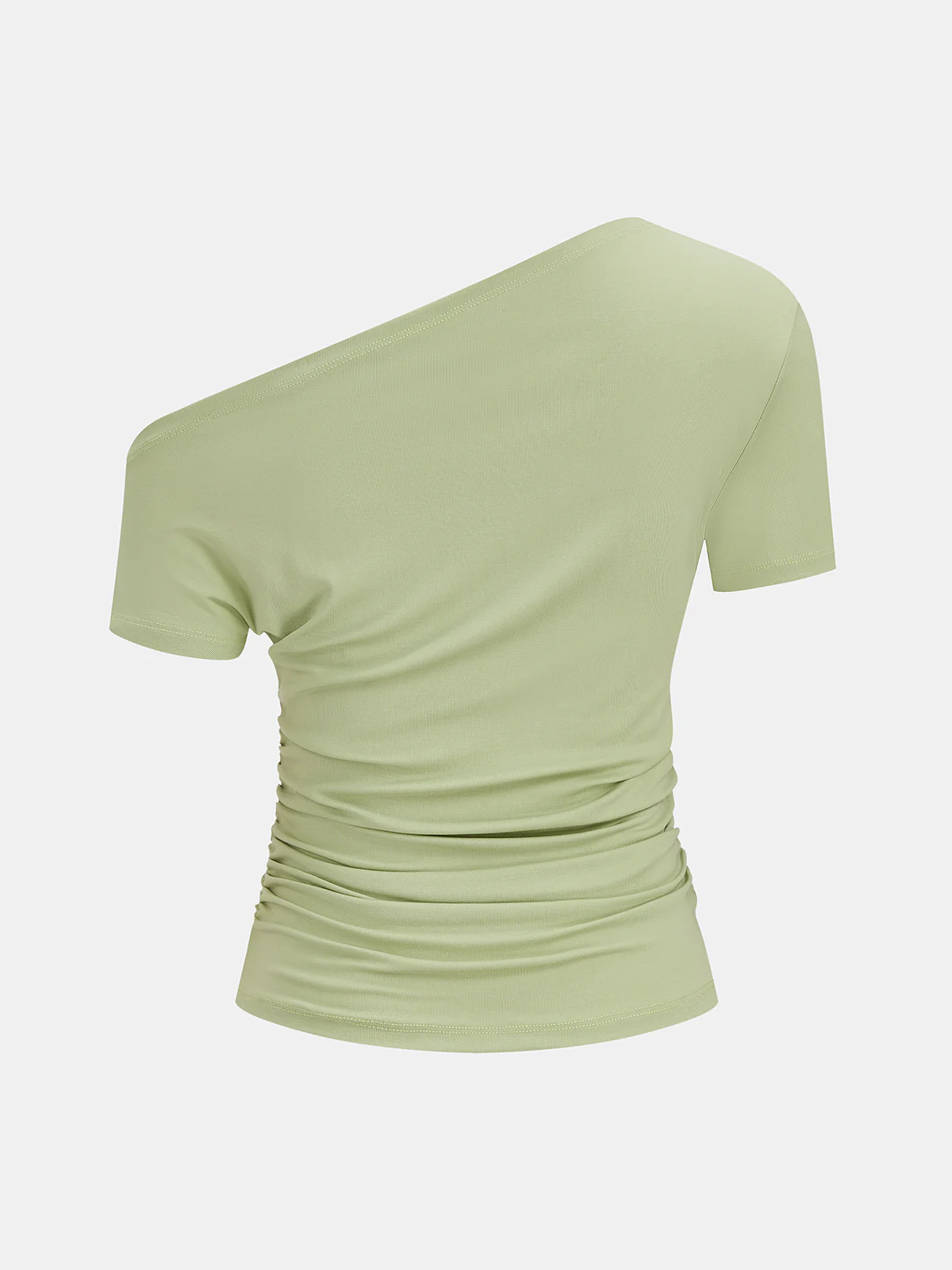 One Shoulder Ruched Top & Midi Skirt Set - Image 4
