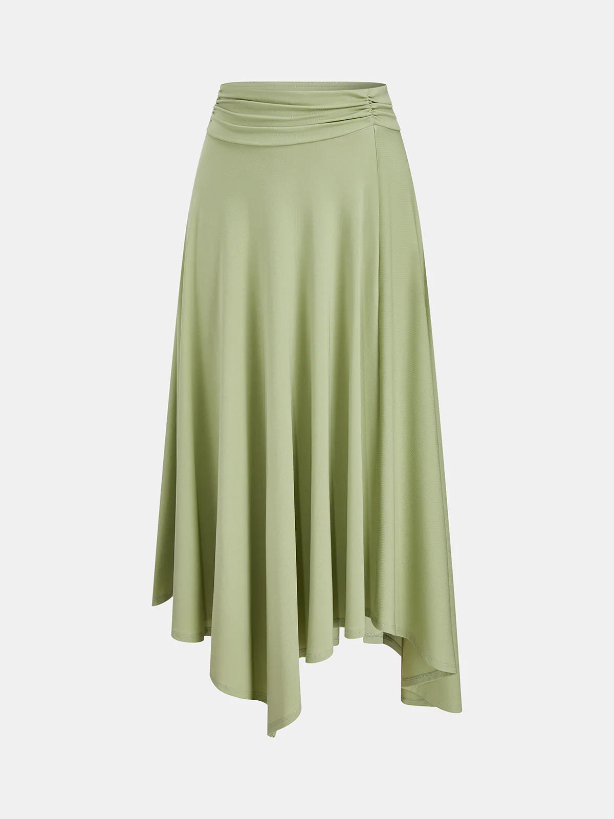 One Shoulder Ruched Top & Midi Skirt Set - Image 5