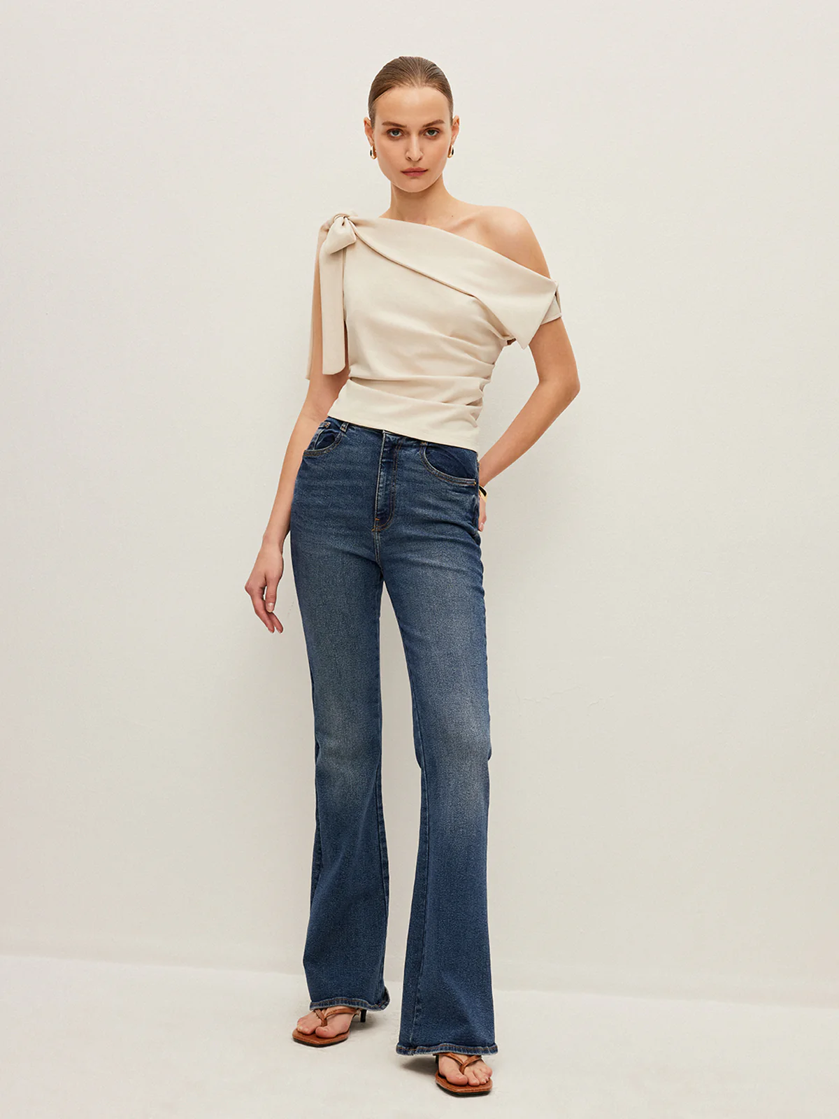 One-Shoulder Top With Bow Detail - Image 3