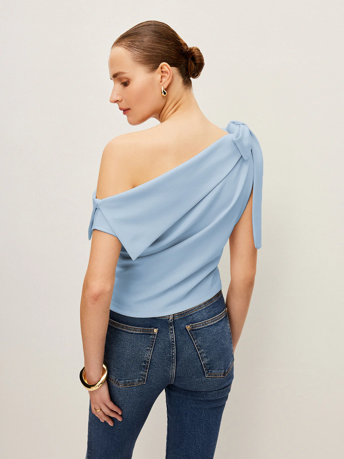 One-Shoulder Top With Bow Detail - Image 8