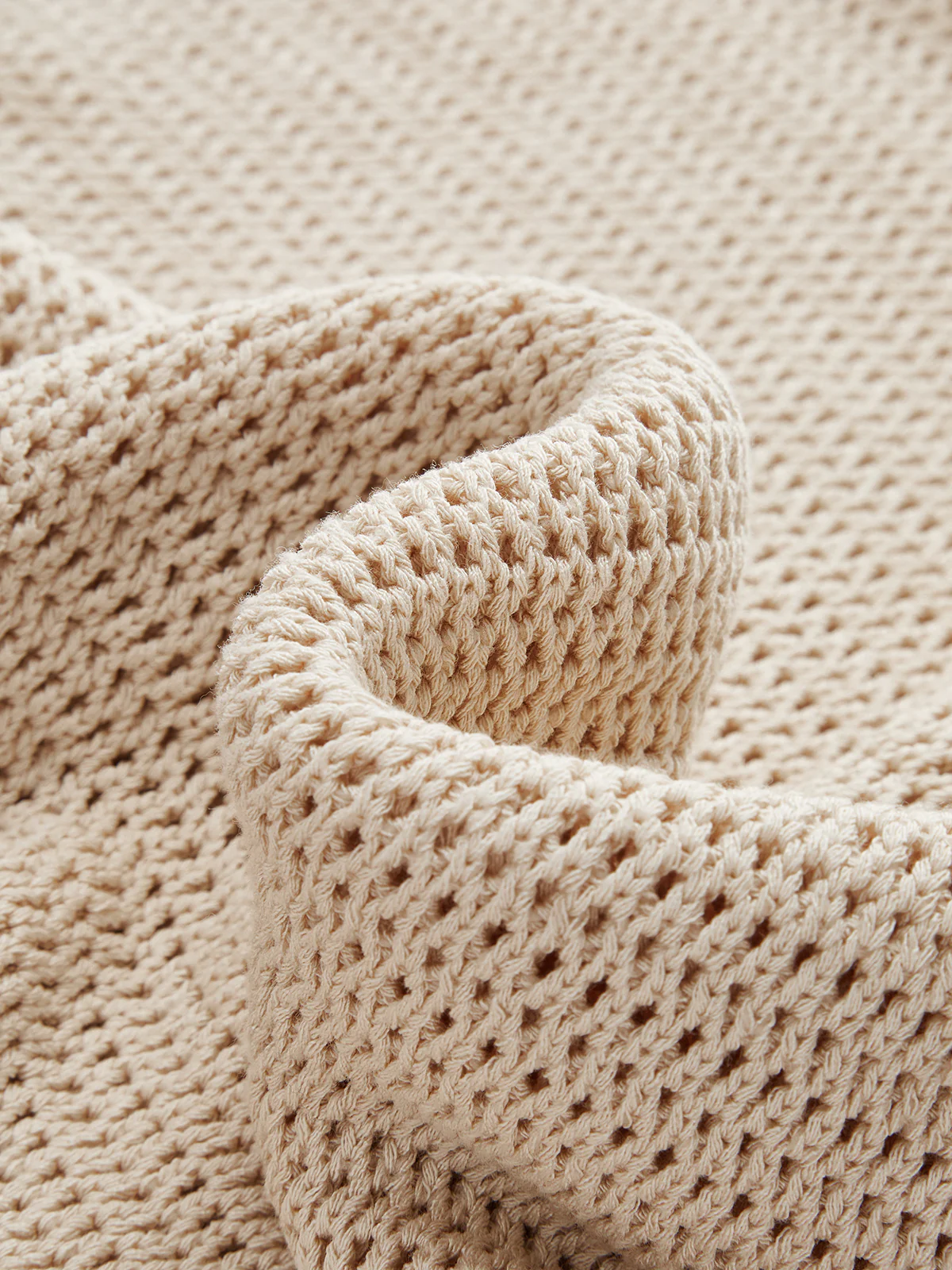 Open-Knit Cap Sleeve Sweater Top - Image 3