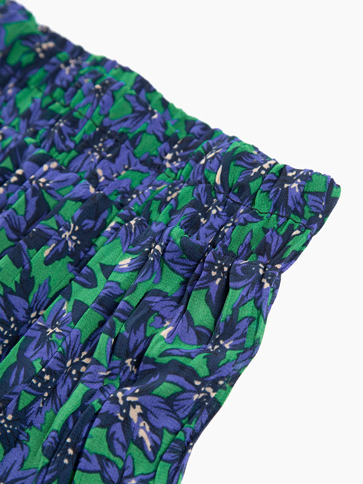 Semi-Sheer Orchid Pleat Long Skirt - Image 4