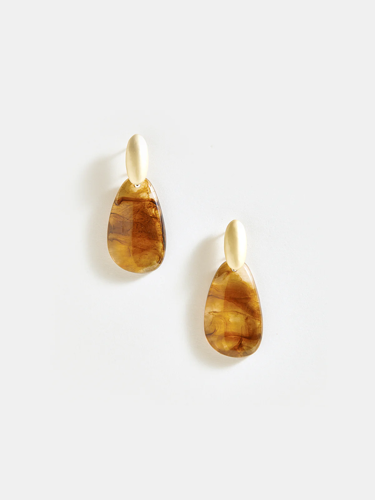 Oval Teardrop Earrings - Image 2