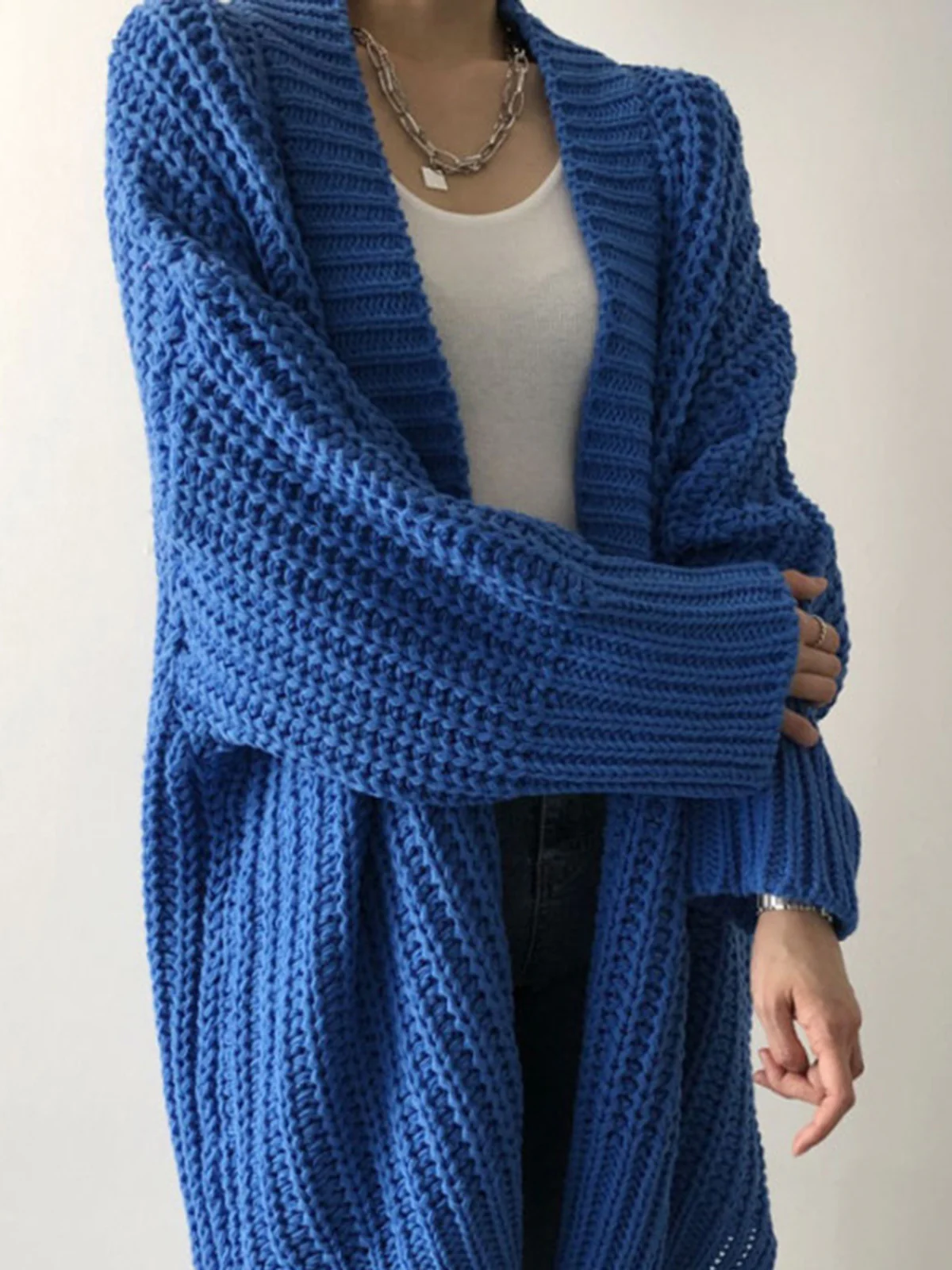Oversize Split Knit Outerwear - Image 2
