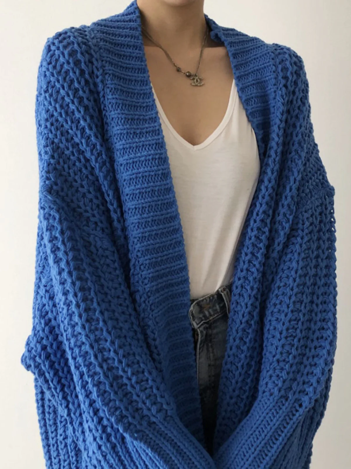Oversize Split Knit Outerwear - Image 3
