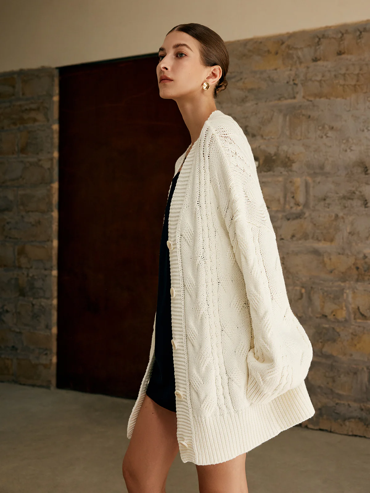 Oversized Cable Knit Outwear - Image 6