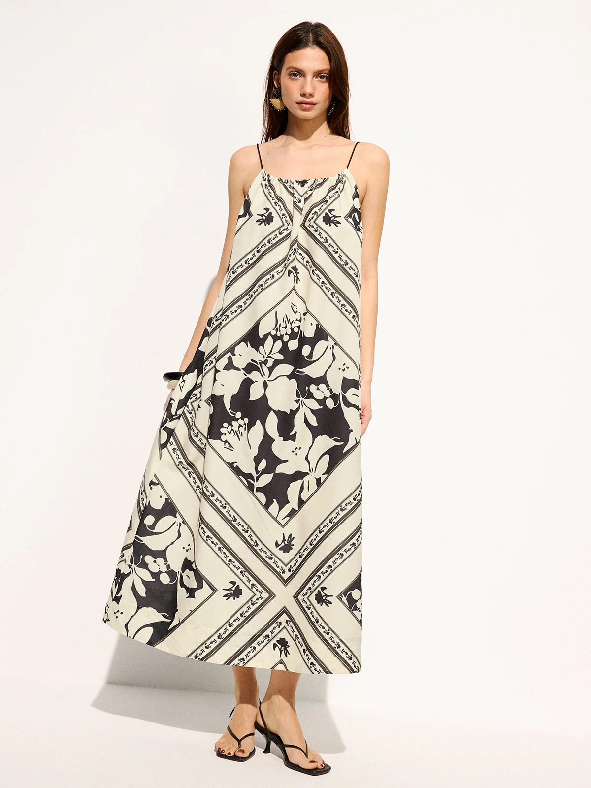 Oversized Floral Print Cami Maxi Dress - Image 2