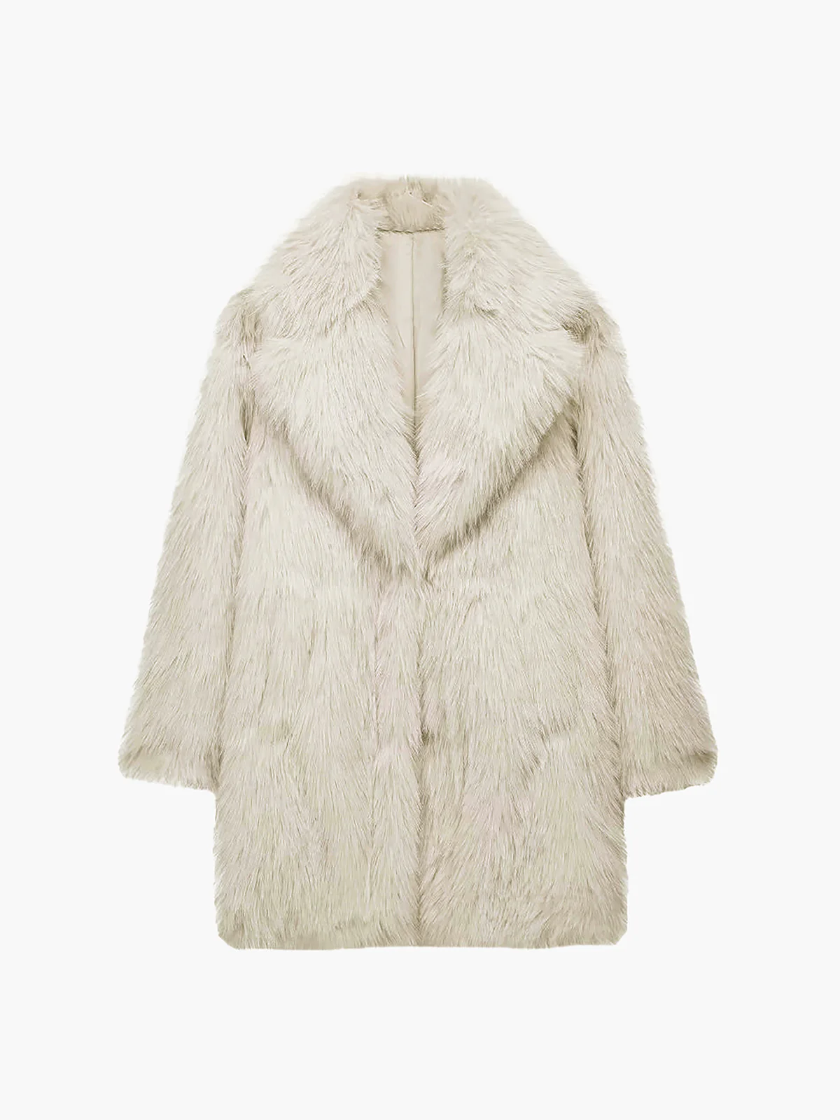 Oversized Fuzzy Women Faux Fur Coat - Image 5