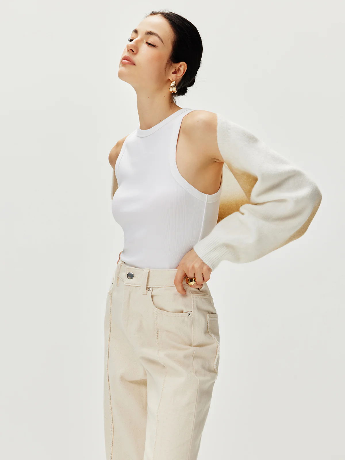 Oversized Gradient Knit Outerwear - Image 3