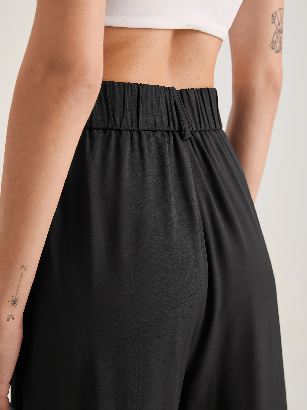 Oversized High Waisted Pleat Front Trousers - Image 7