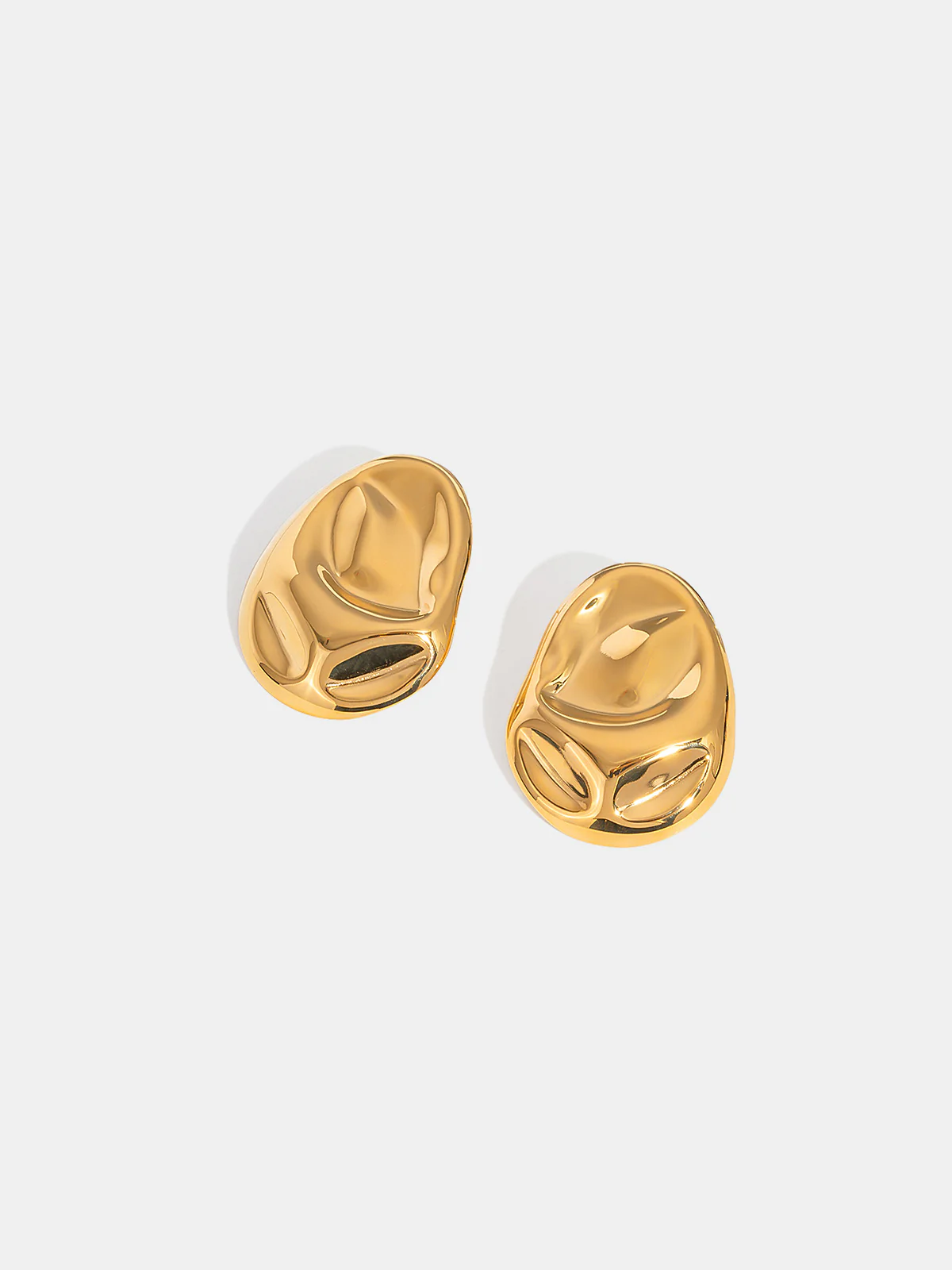 Oversized Irregular Shaped Drop Earrings - Image 3