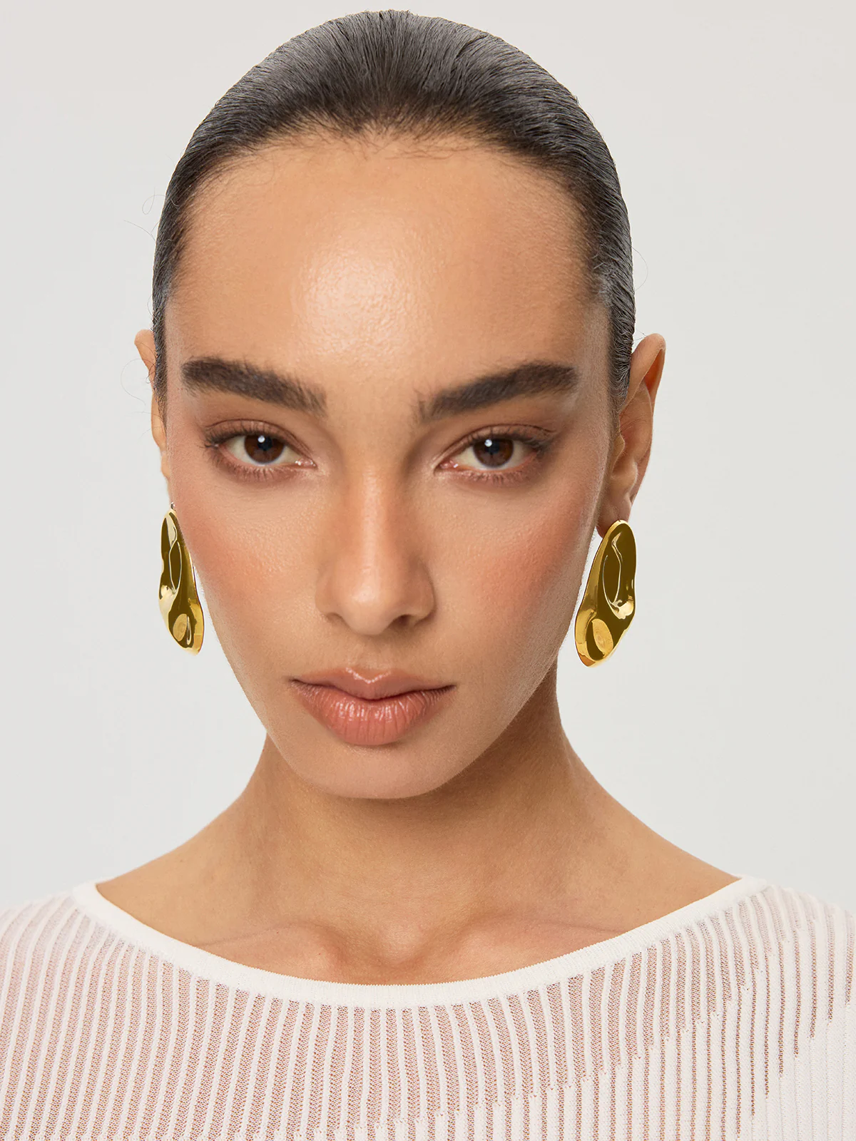 Oversized Irregular Shaped Drop Earrings - Image 4
