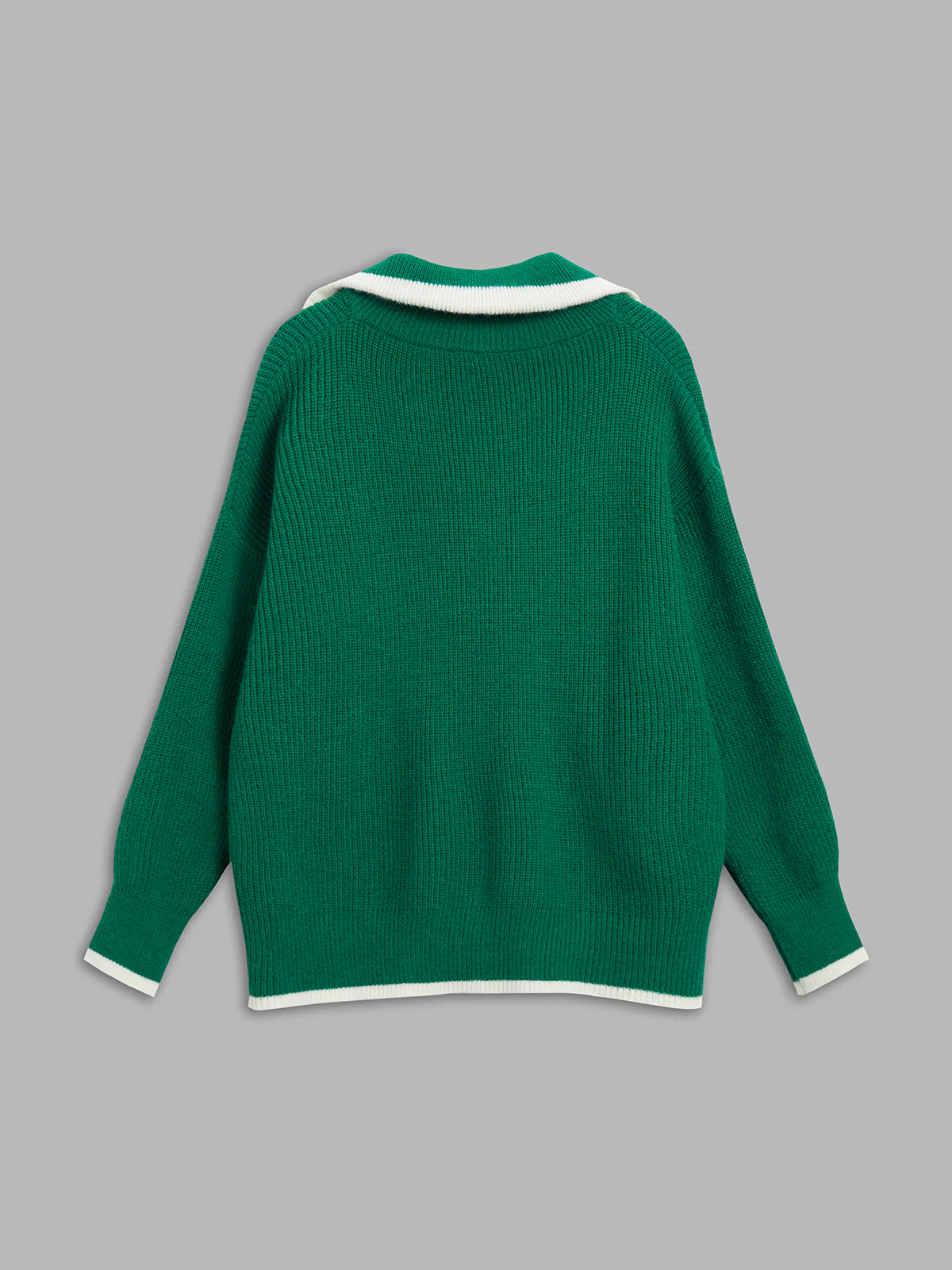 Oversized Loaf Zip Collared Cardigan - Image 5
