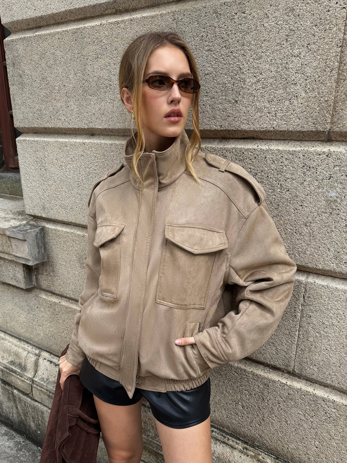 Oversized Long-Sleeve Utility Jacket - Image 3