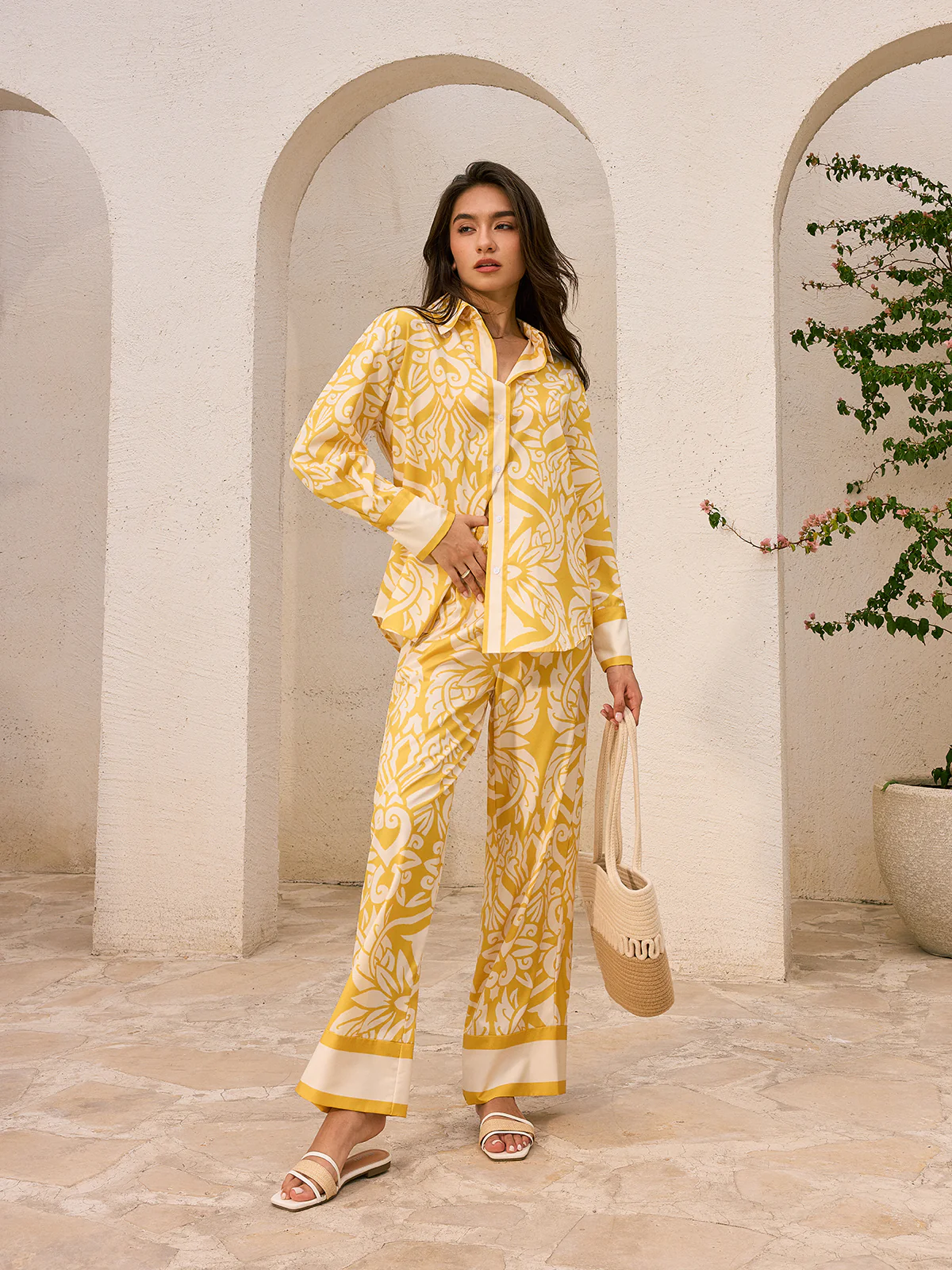 Oversized Patterned Shirt - Image 2
