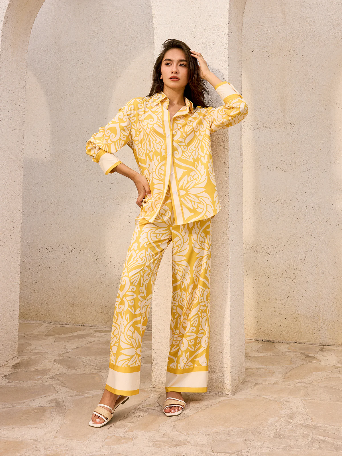 Oversized Patterned Shirt - Image 5