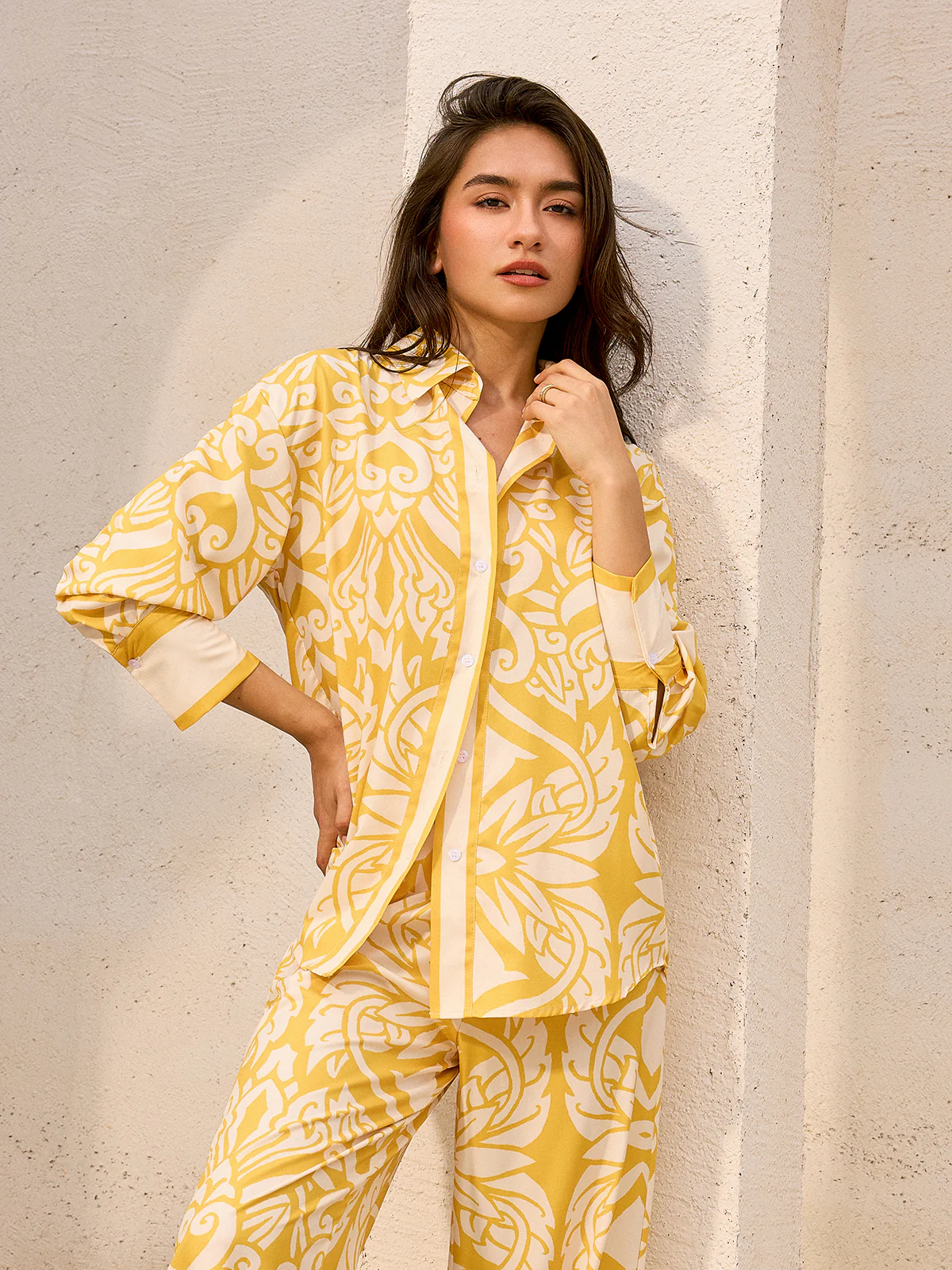 Oversized Patterned Shirt - Image 6