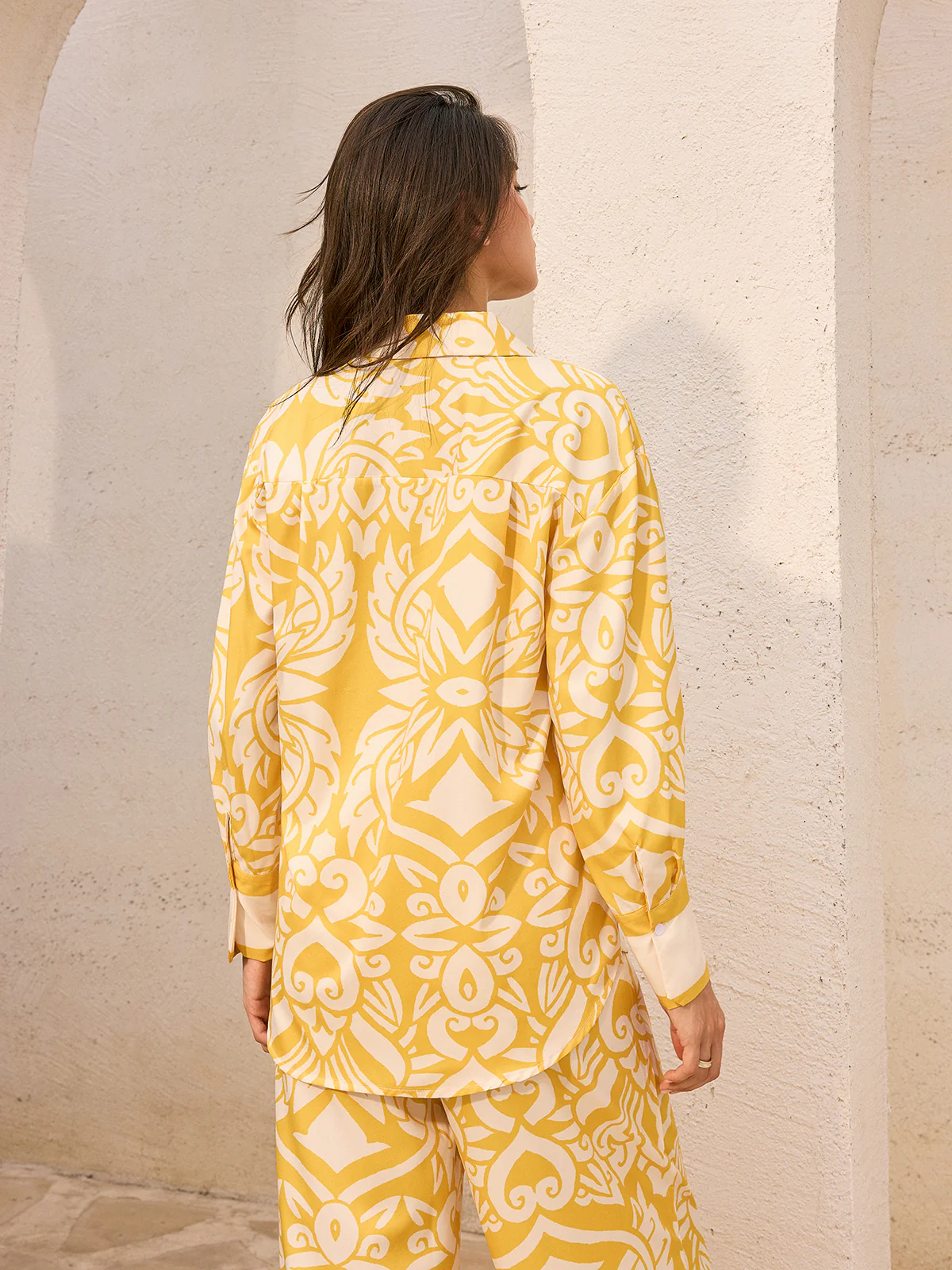 Oversized Patterned Shirt - Image 7