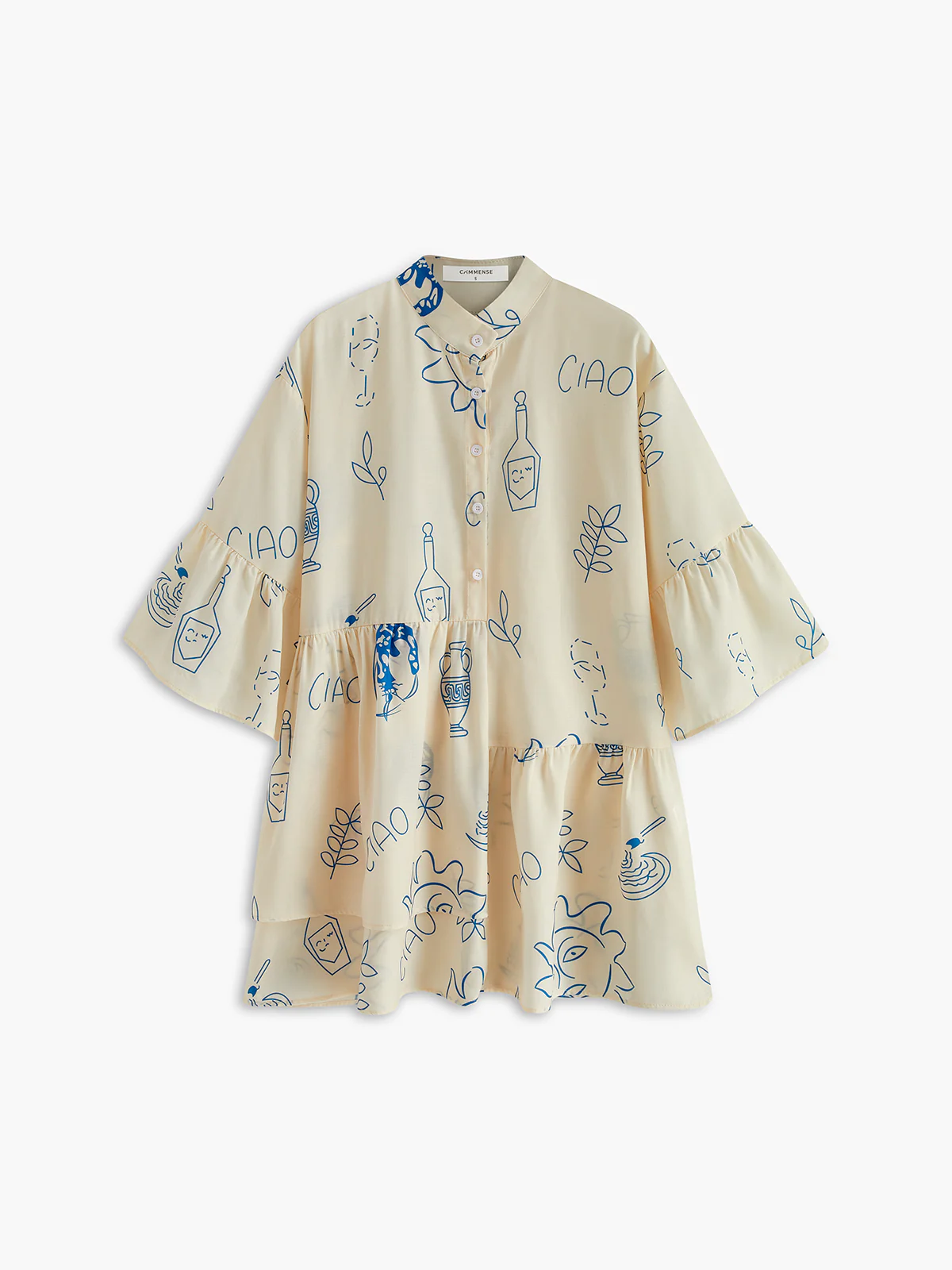 Oversized Sun Print Short Dress - Image 5