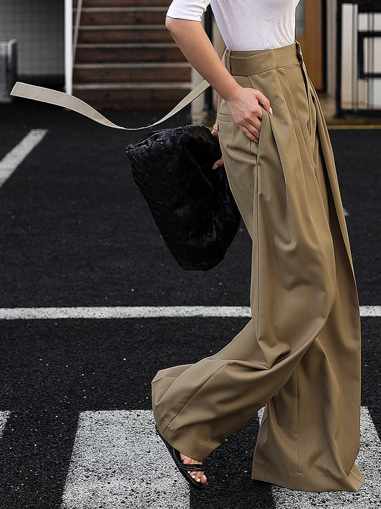 Oversized Tied Wide Leg Dress Pants - Image 3