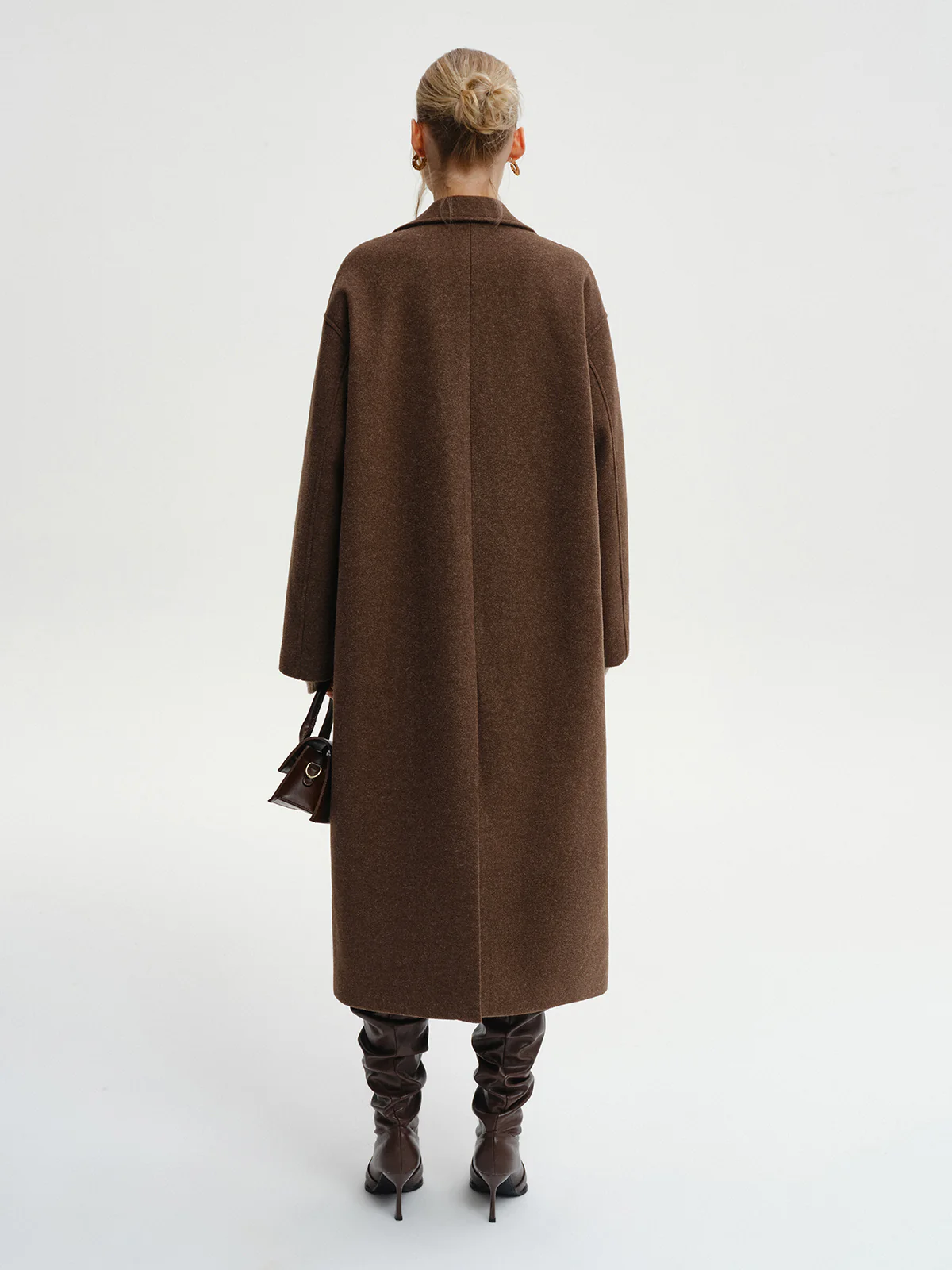 Oversized Tweed Long Coat - Image 5