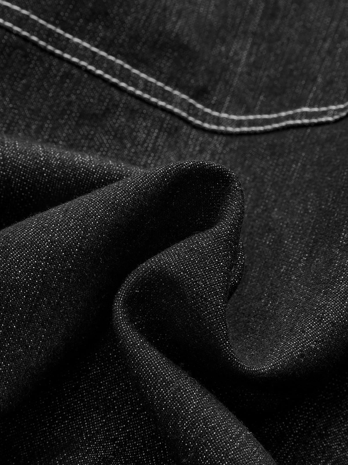 Oversized Zip Up Denim Jacket - Image 3