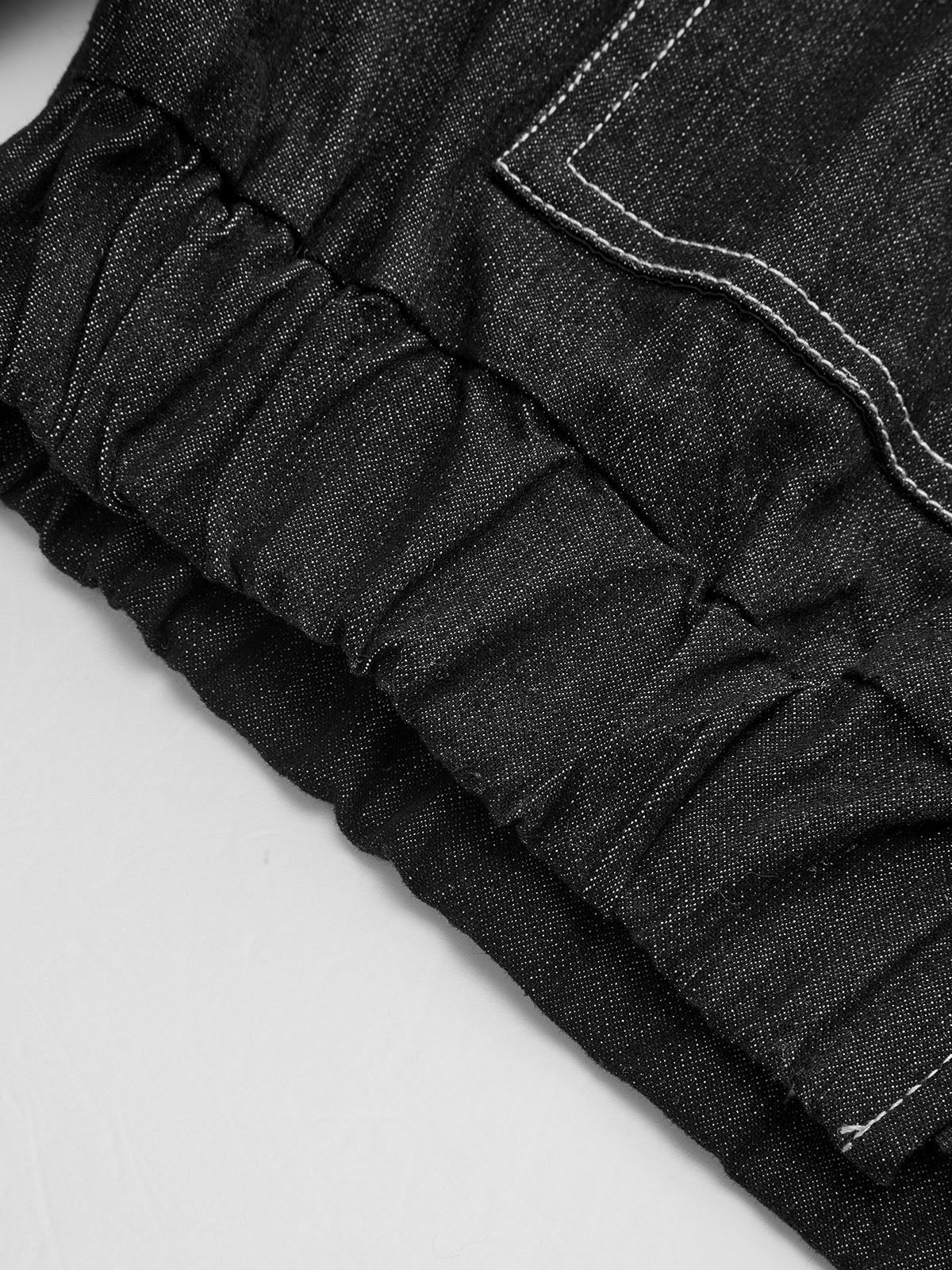 Oversized Zip Up Denim Jacket - Image 5