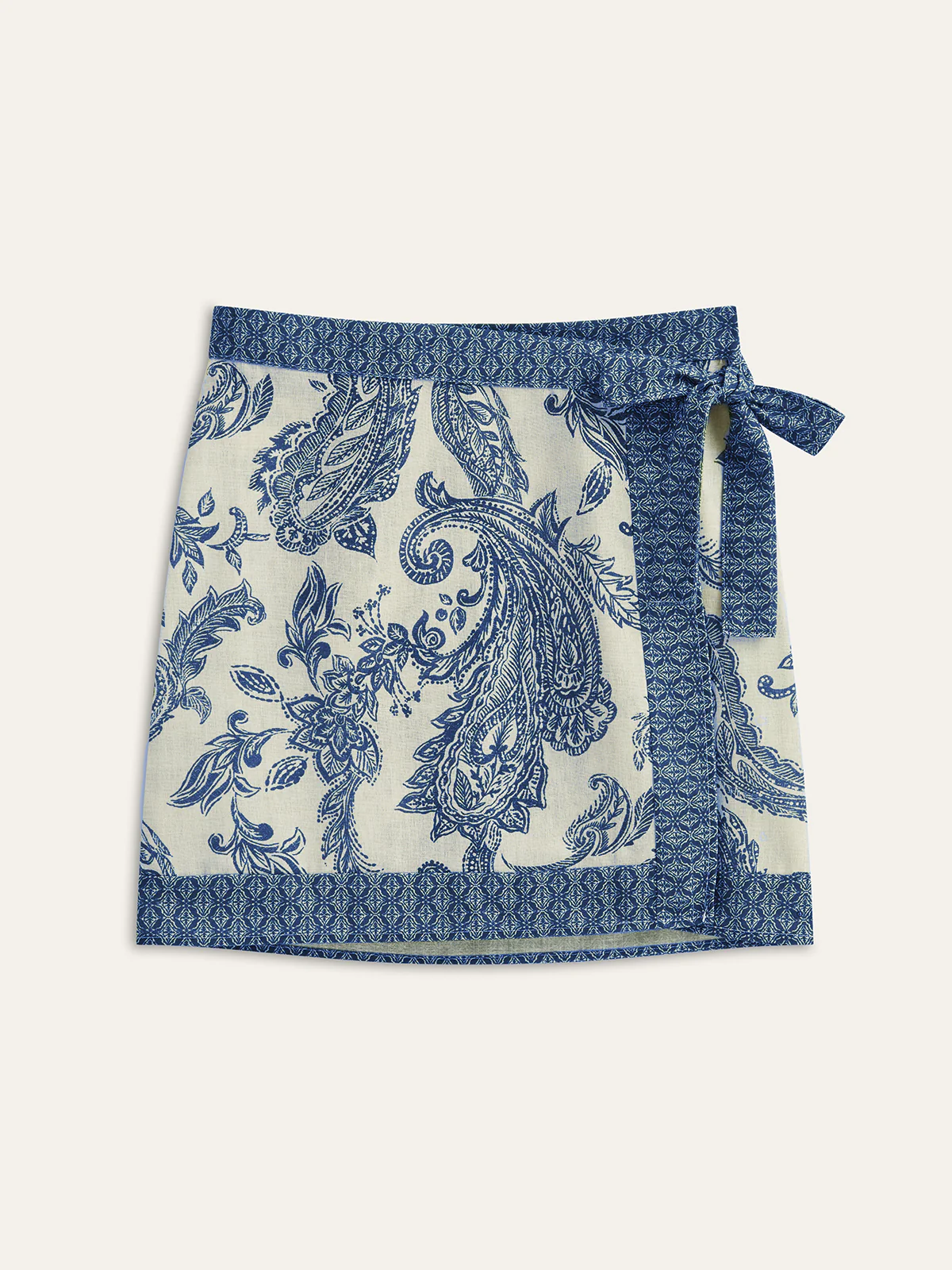 Paisley Print Wrap Skirt - Image 5