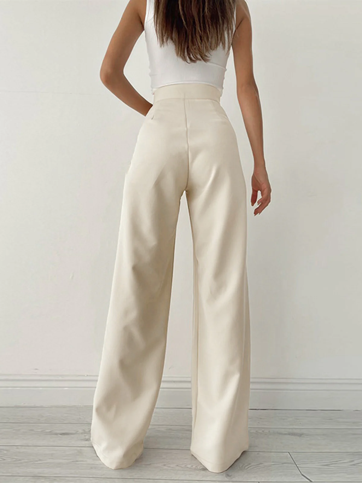 Palazzo Tied Wide Leg Dress Pants - Image 3