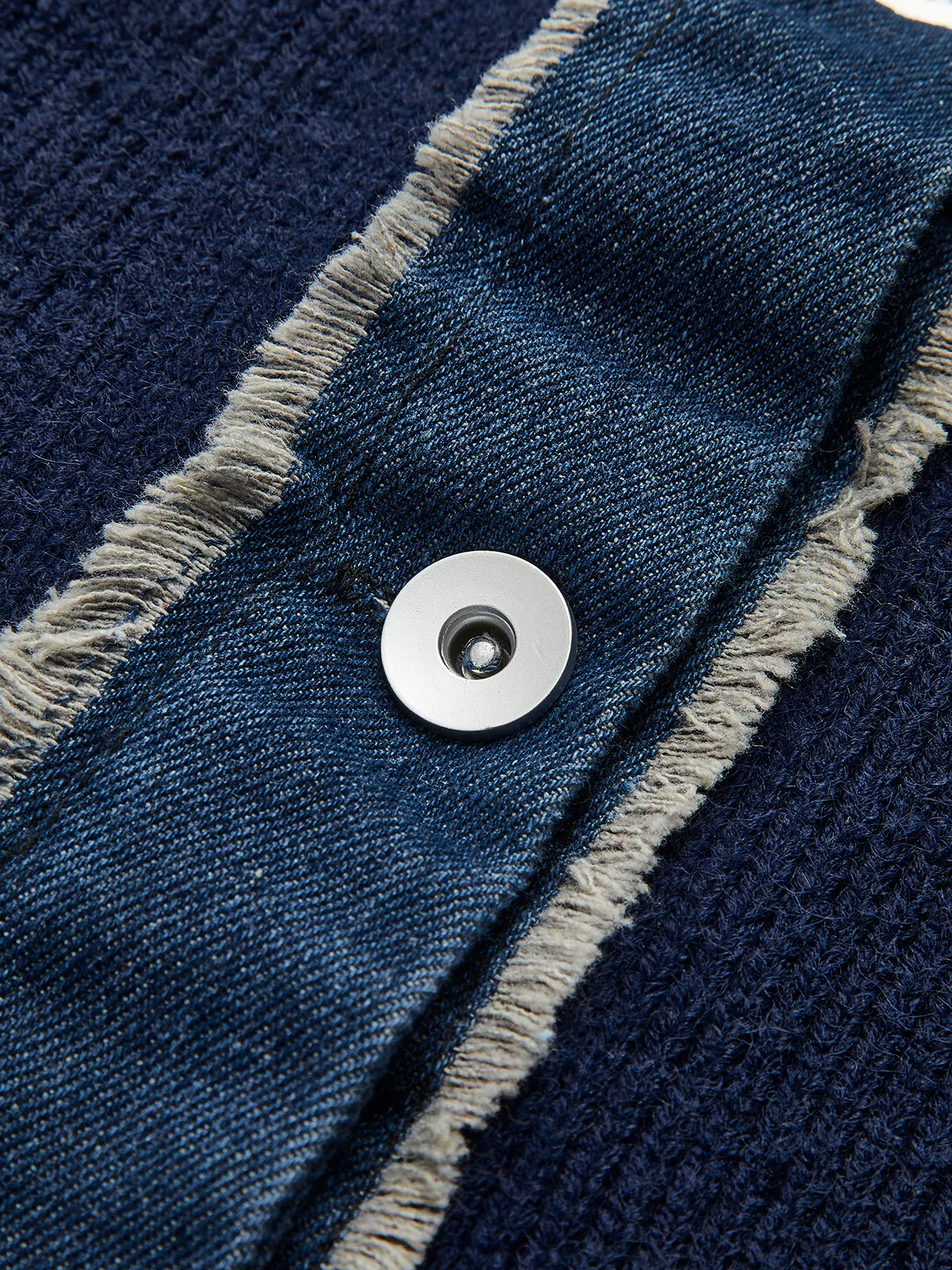 Panel Breasted Stretch Lapel Knit Top - Image 3