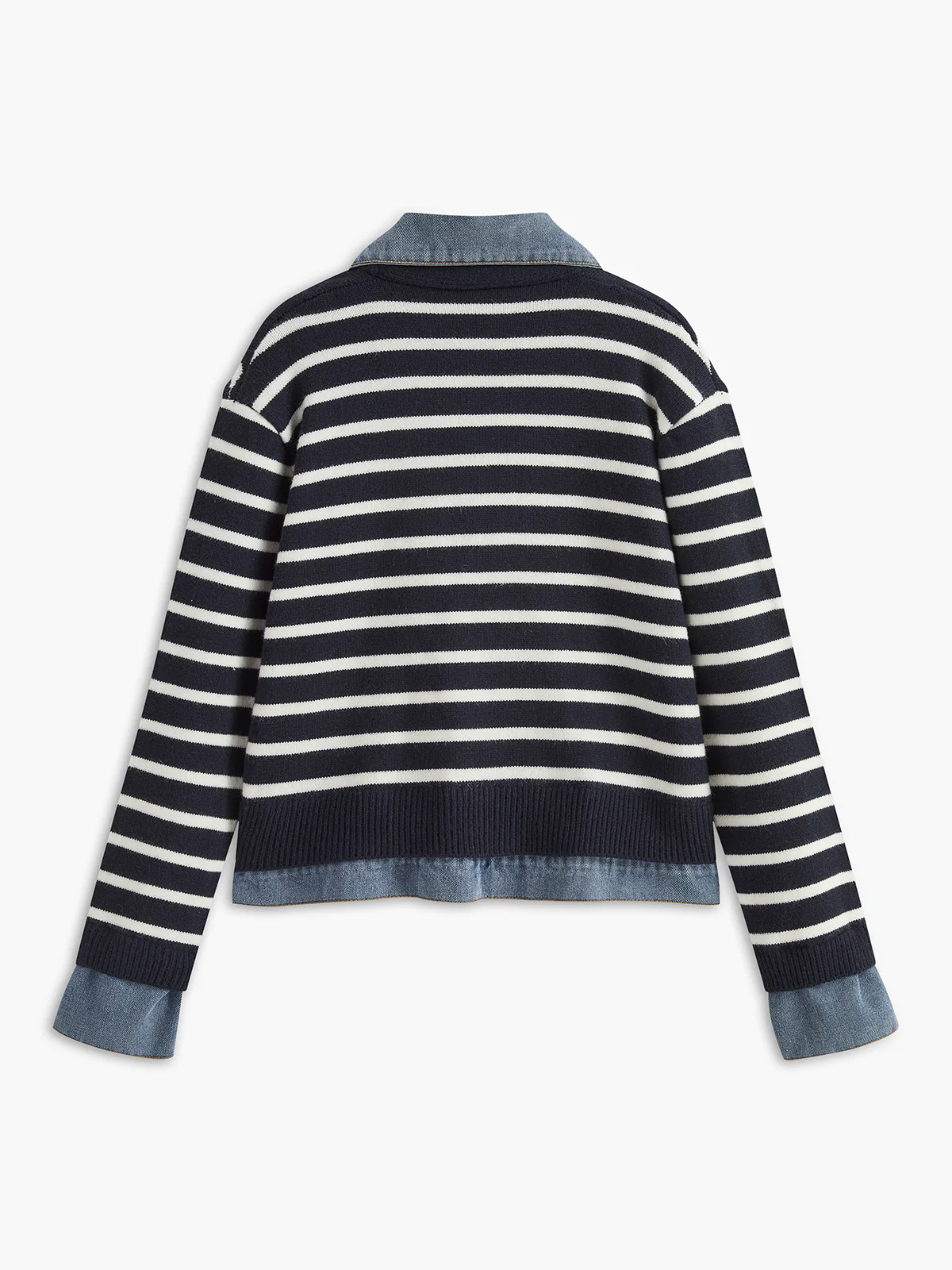 Panel Striped Faux Fur Coat - Image 2