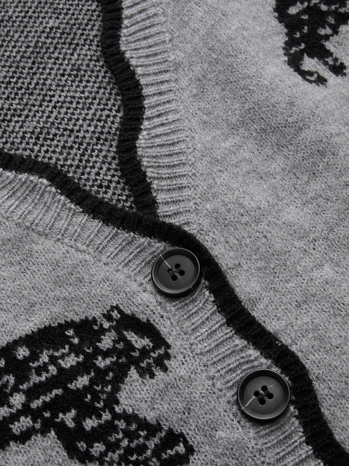 Panther Pattern Contrast Trim Knit Vest - Image 4