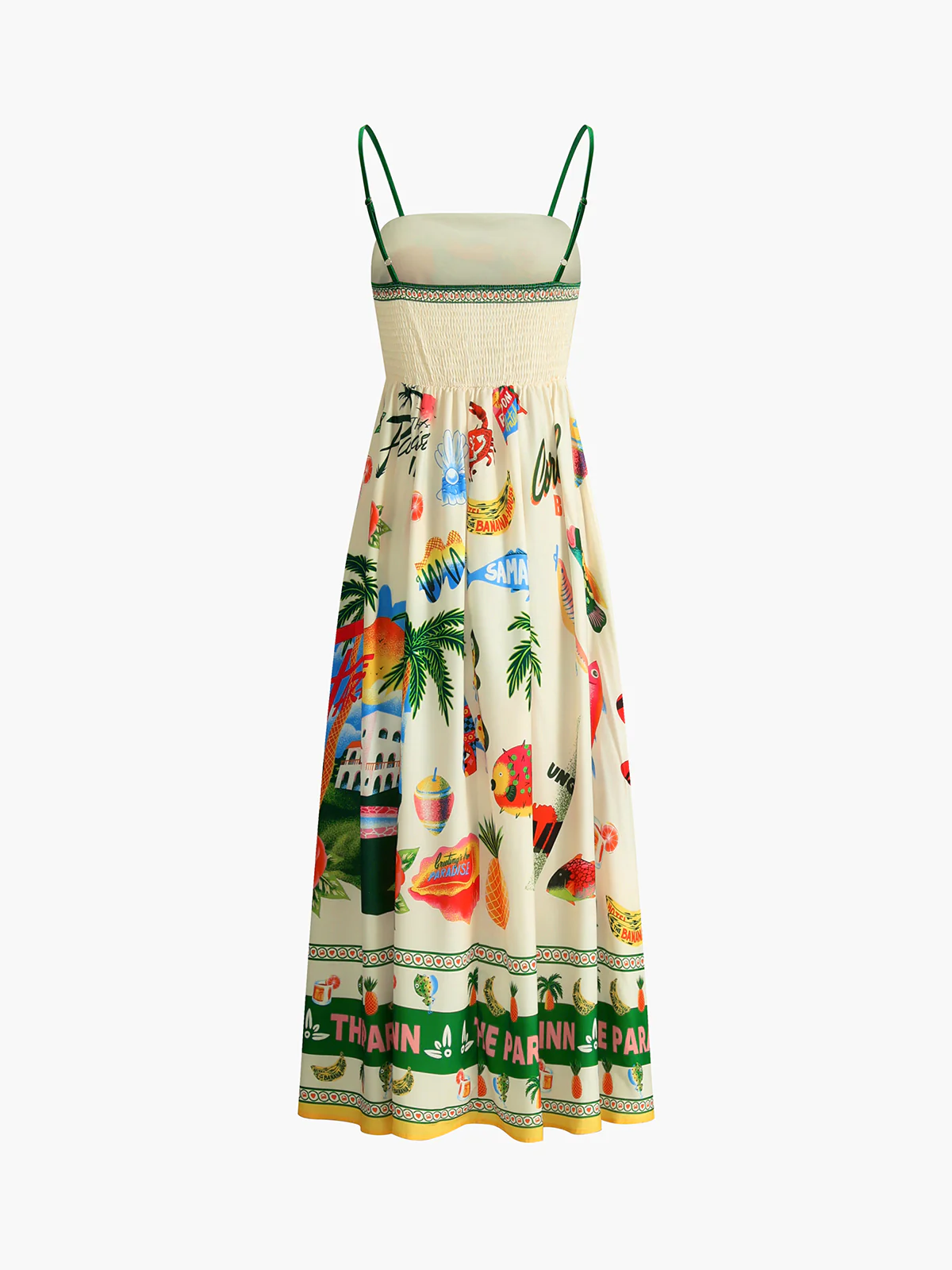 Paradise Print Vacation Cami Long Dress - Image 2