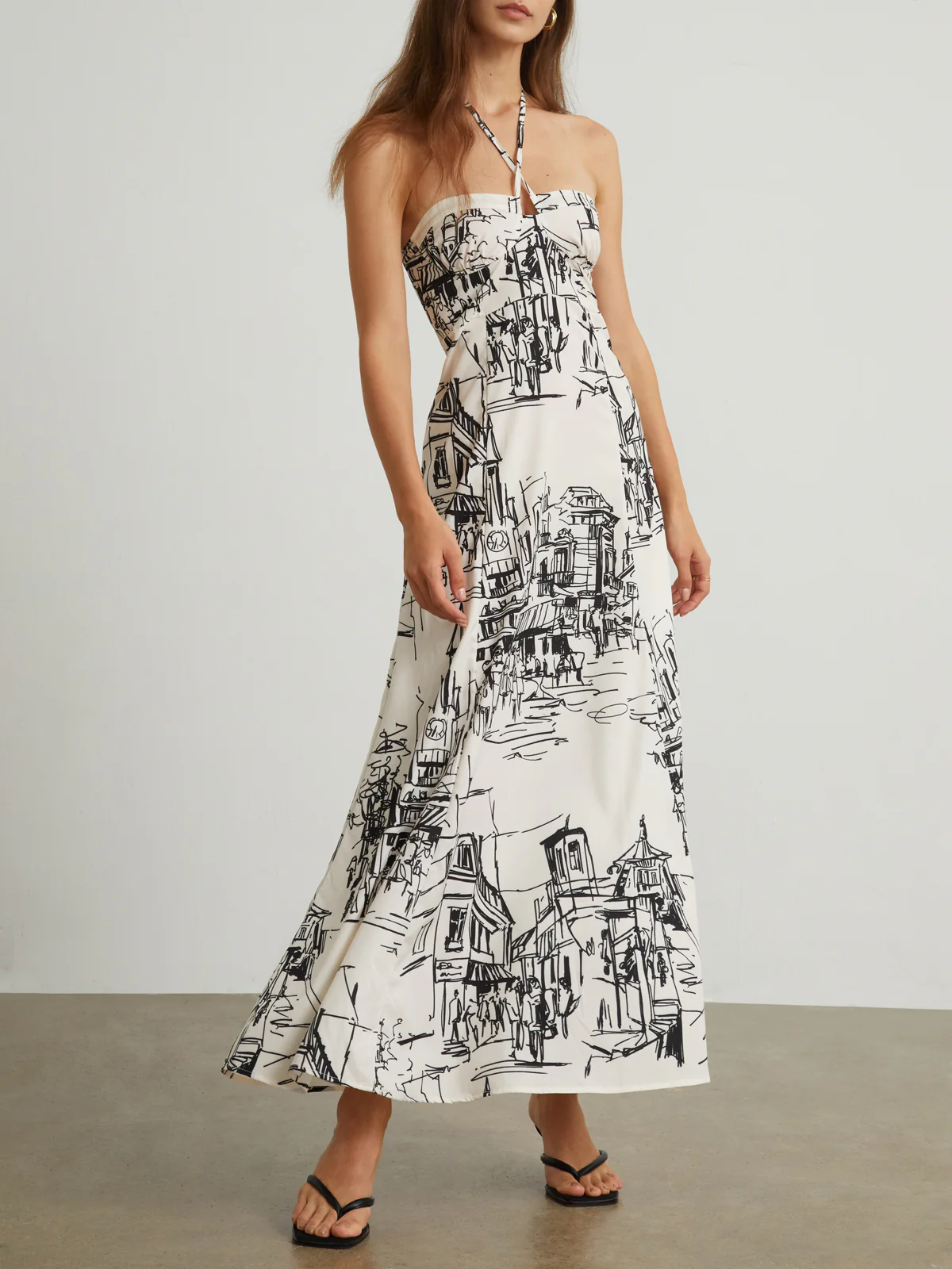Paris Street Halter Long Dress - Image 2