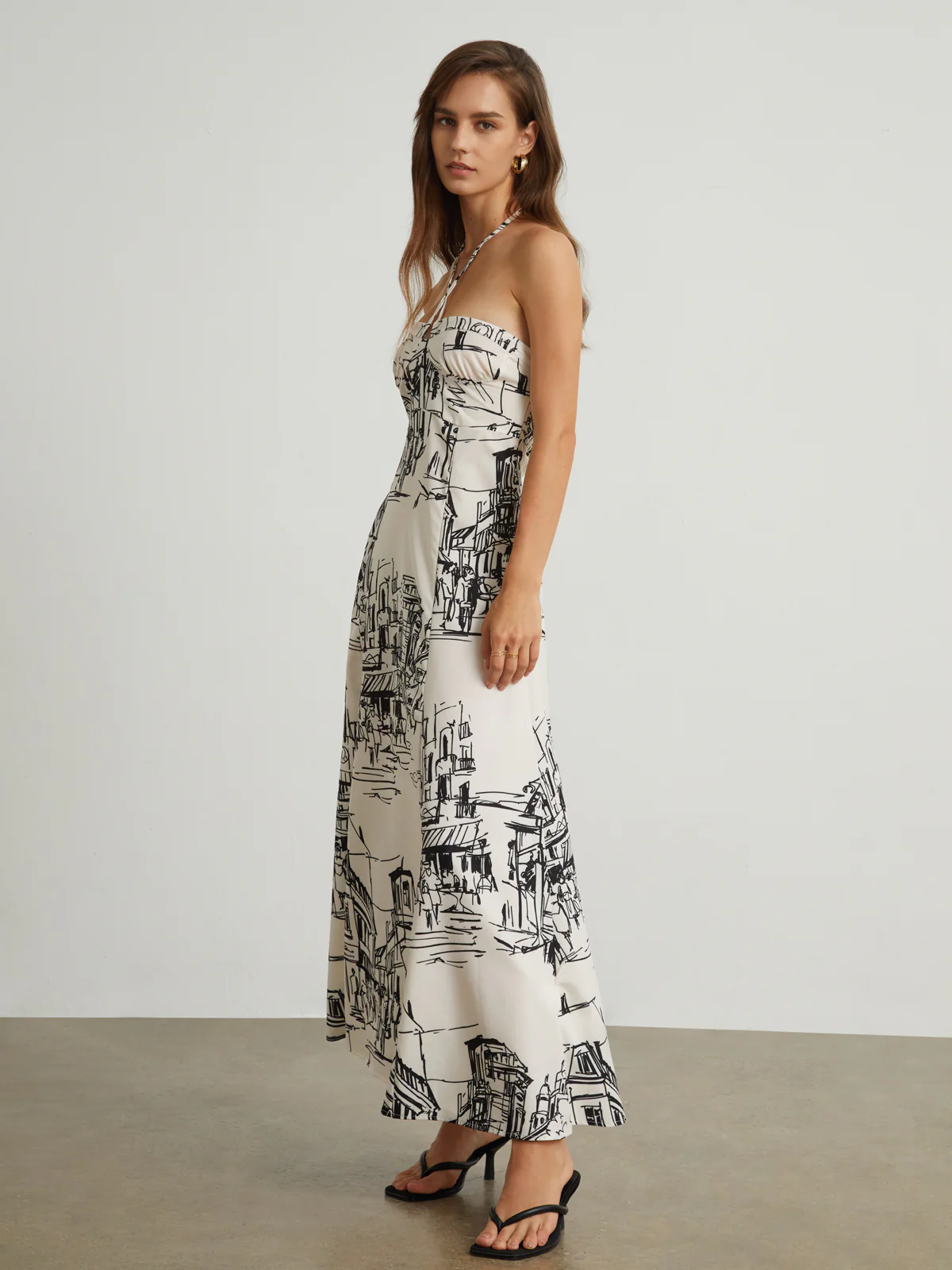 Paris Street Halter Long Dress - Image 3