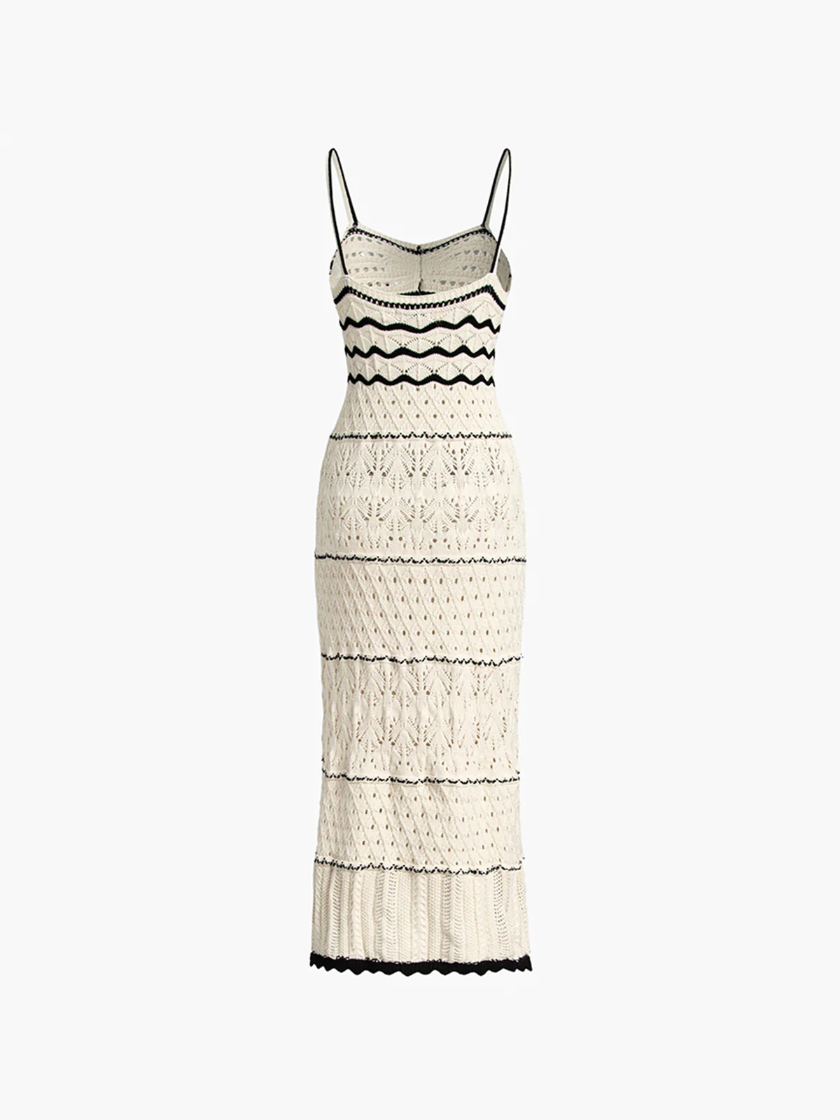Paros Crochet Eyelet See Through Midi Dress - Image 2