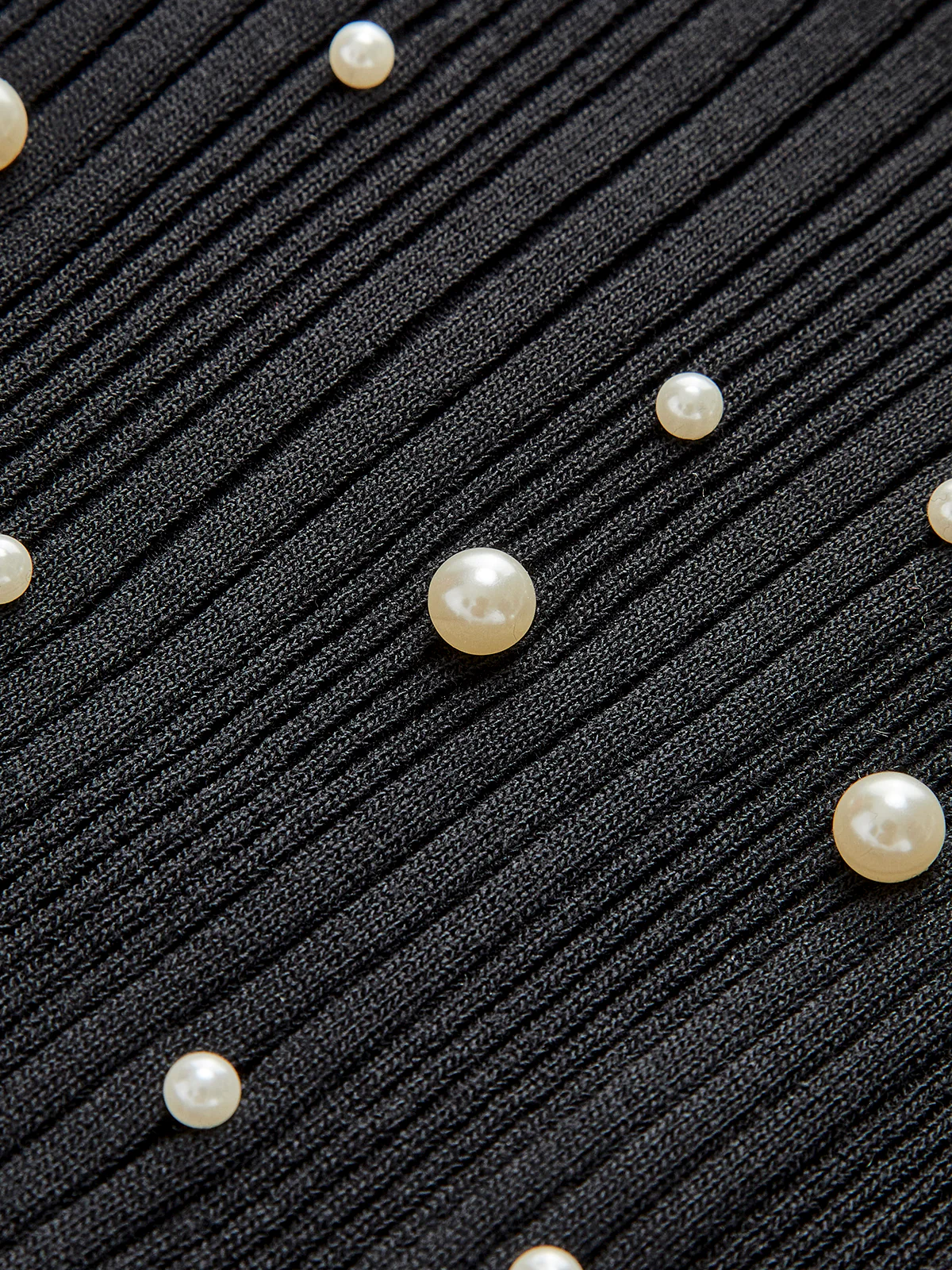 Pearl Beaded Stretch Sweater Vest - Image 3