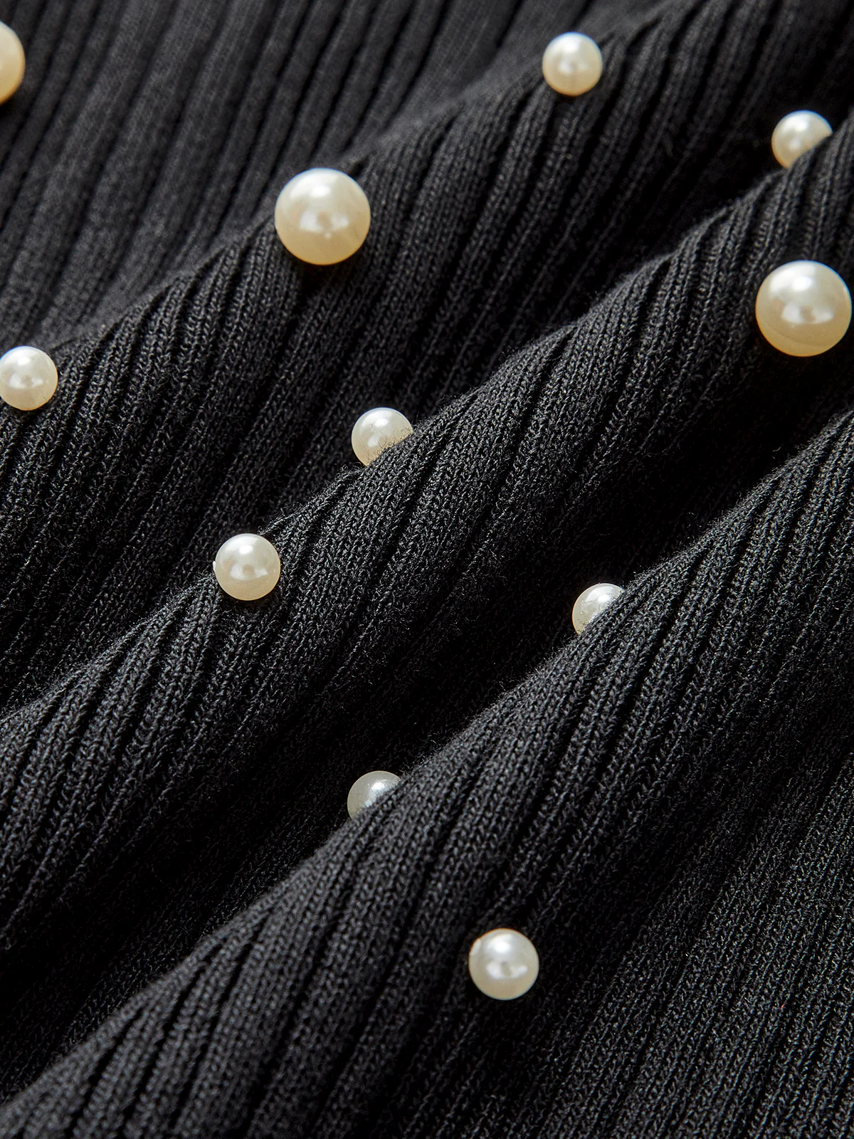 Pearl Beaded Stretch Sweater Vest - Image 4